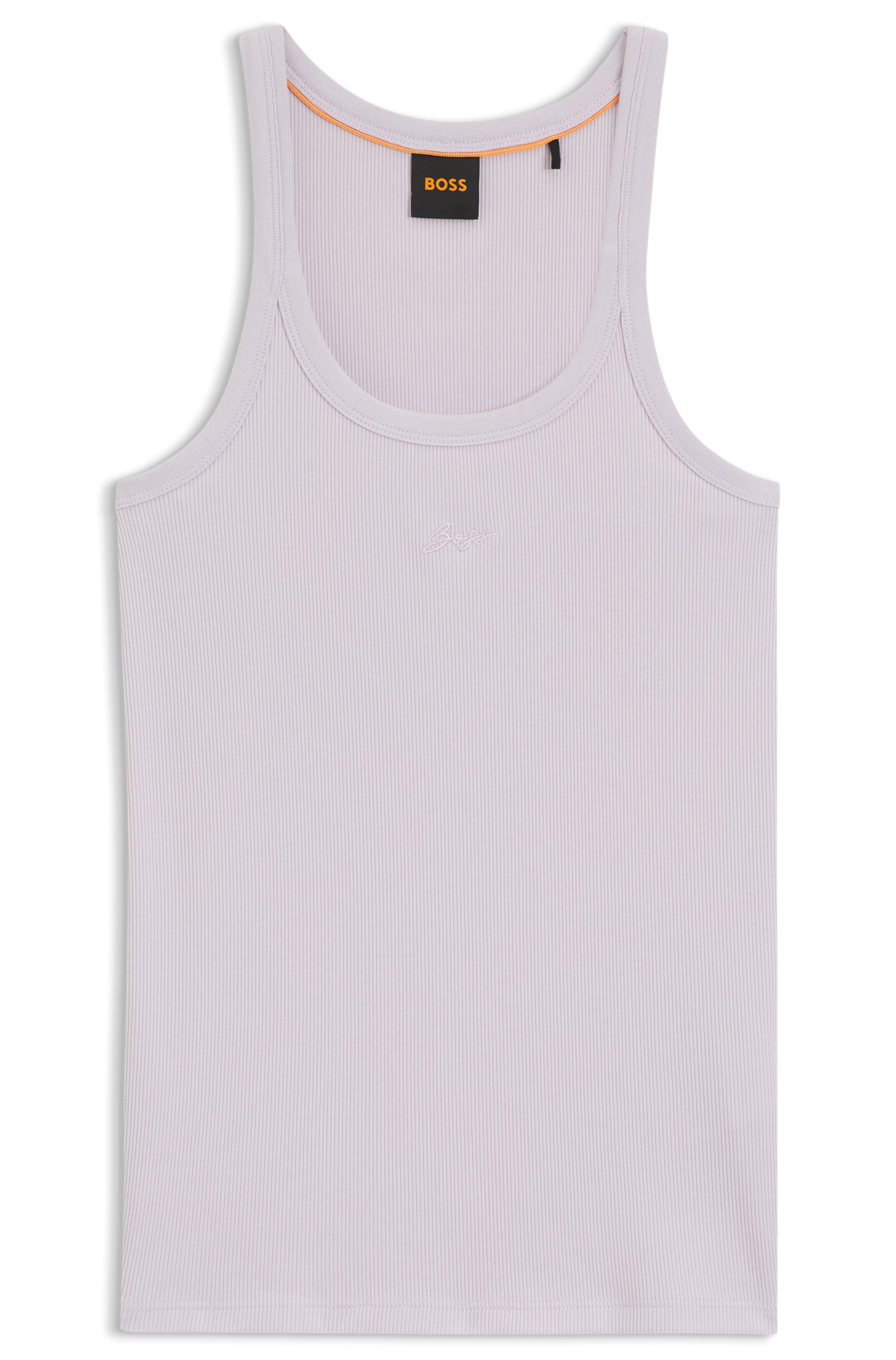 BOSS ORANGE Ripptanktop »Epetite Premium Damenmode« Slim Fit mit Logostickerei