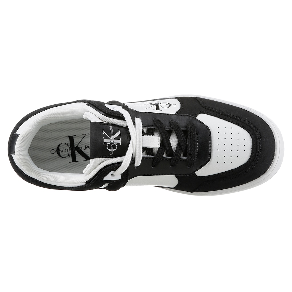 Calvin Klein Jeans Plateausneaker »BASKET CUPSOLE LOW MIX ML FAD«, im Basket-Style, Freizeitschuh, Halbschuh, Schnürschuh