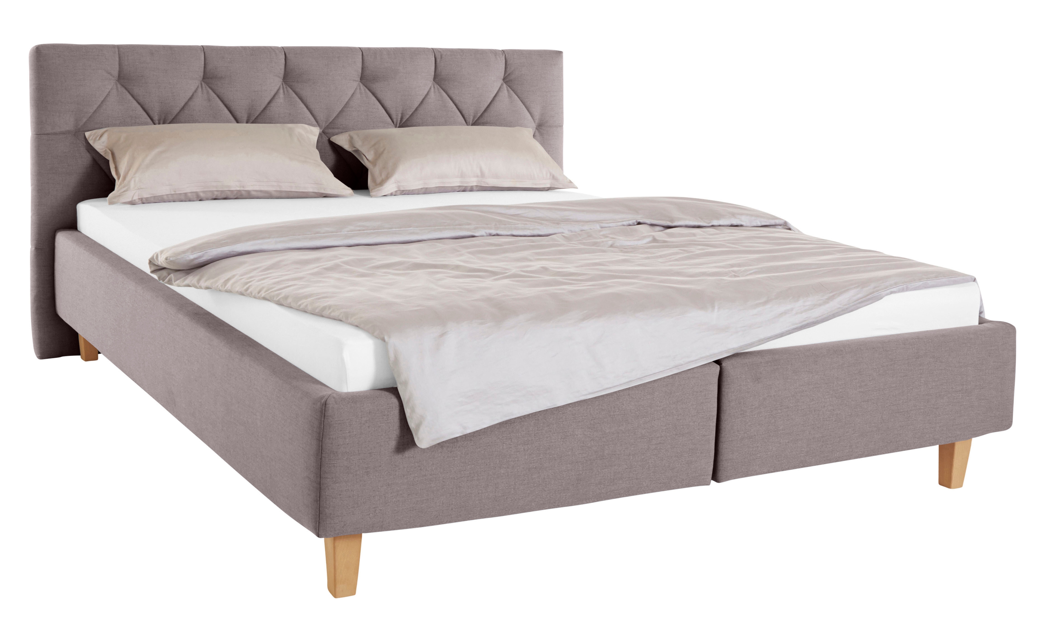 Home affaire Polsterbett "Sunley 100" Kreuzsteppung, Kopfteilhöhe 102 cm, ohne oder mit Matratze/Lattenrost