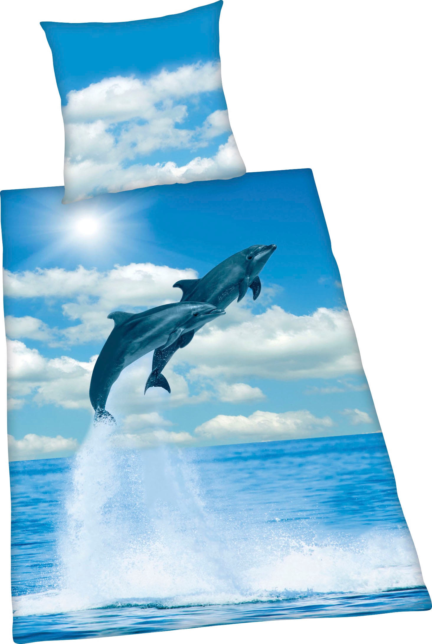 Herding Young Collection Wendebettwäsche "Delfine" 2 Stk. mit tollem Motiv günstig online kaufen