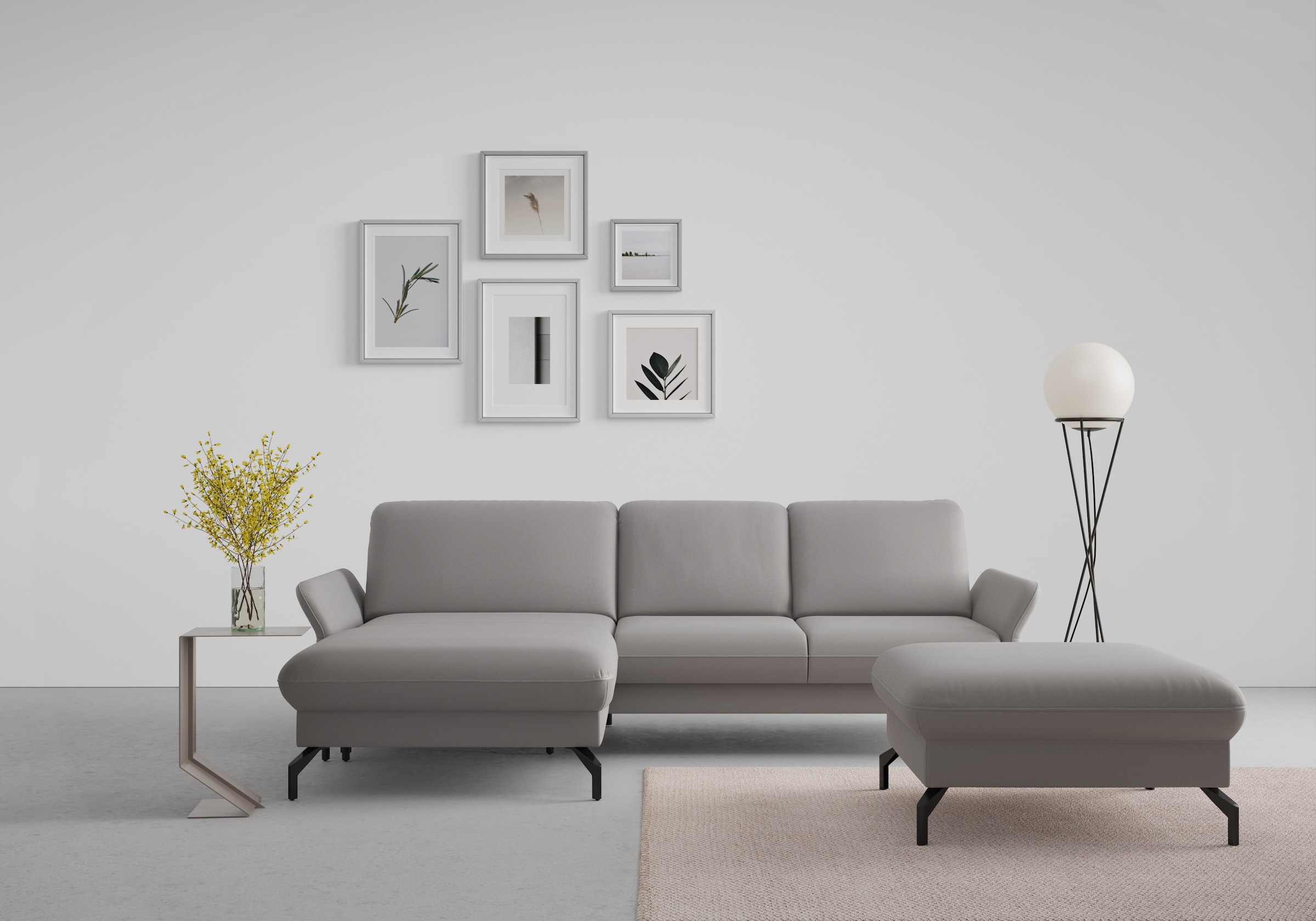 sit&more Ecksofa "Fashion L-Form" wahlweise mit Kopfteilverstellung und Vorziehsitz, motorisch
