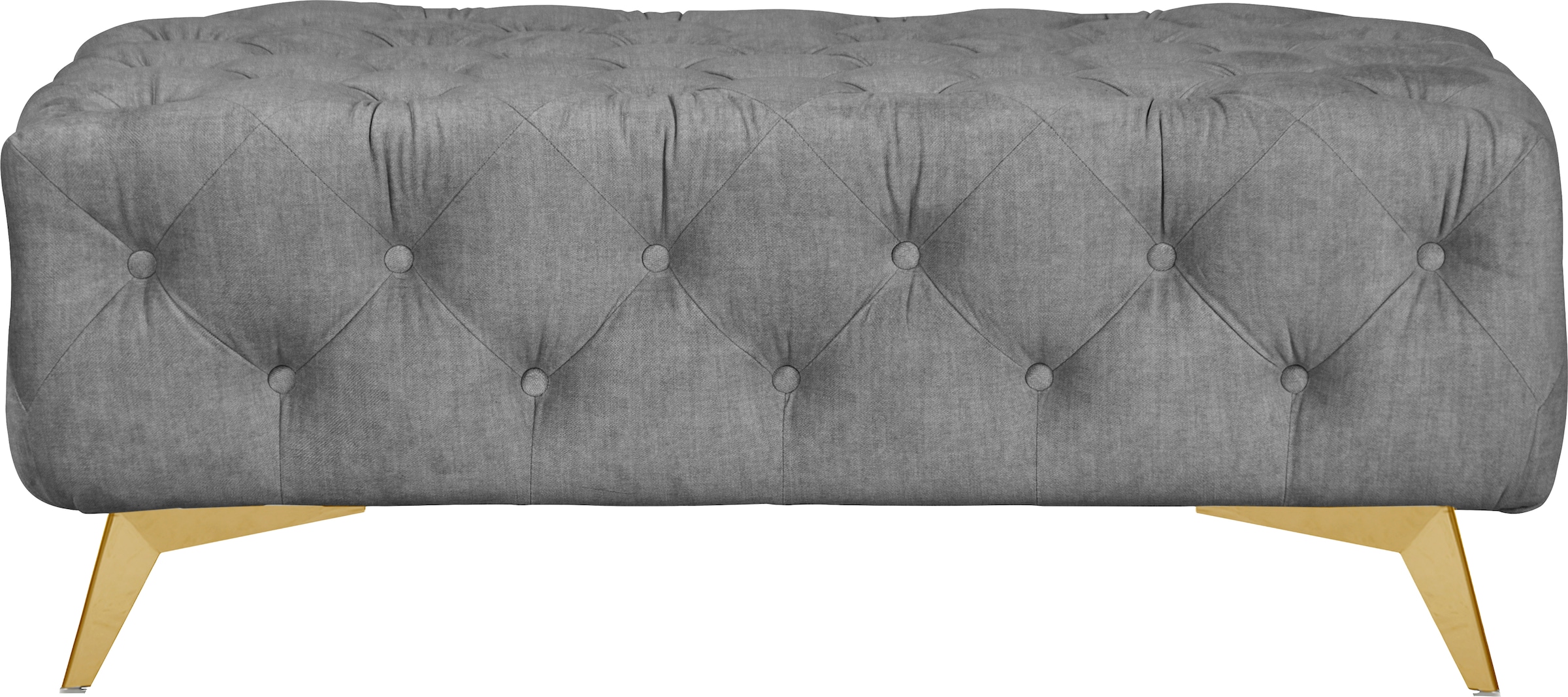 Leonique Polsterhocker "Glynis", aufwändige Knopfheftung, moderne Chesterfield Optik, Fußfarbe wählbar