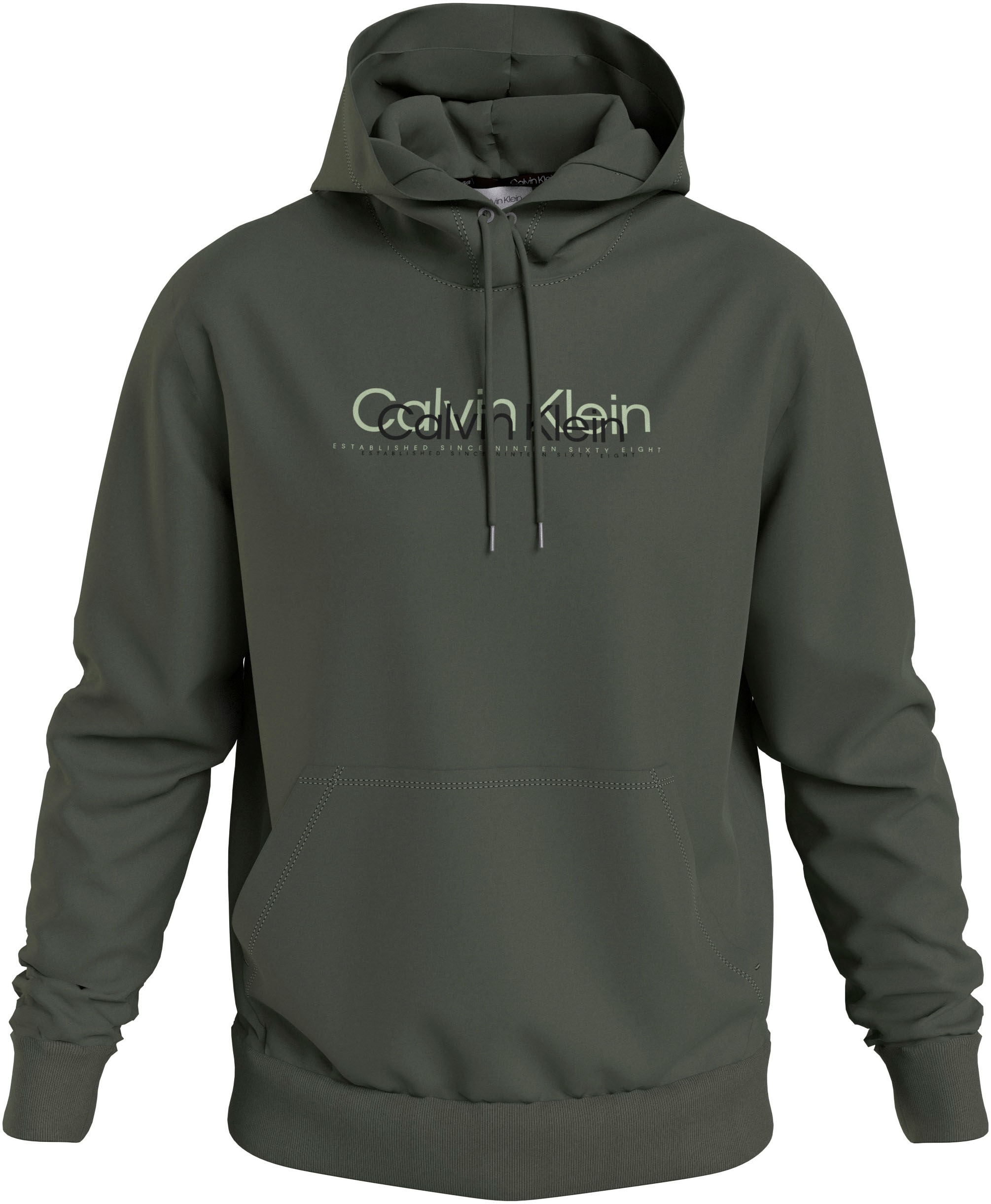 Calvin Klein Big&Tall Kapuzensweatshirt »BT_DOUBLE FLOCK LOGO HOODIE«, mit Markenlabel