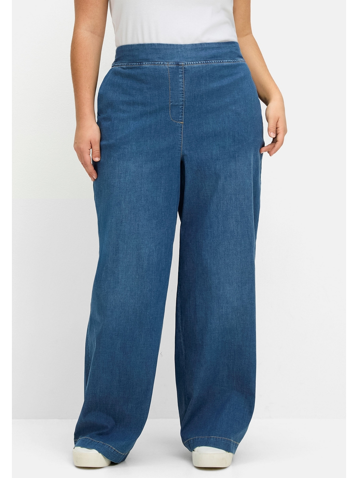 Sheego Stretch-Jeans »Große Größen«, mit Schlupfbund, in leichter Qualität