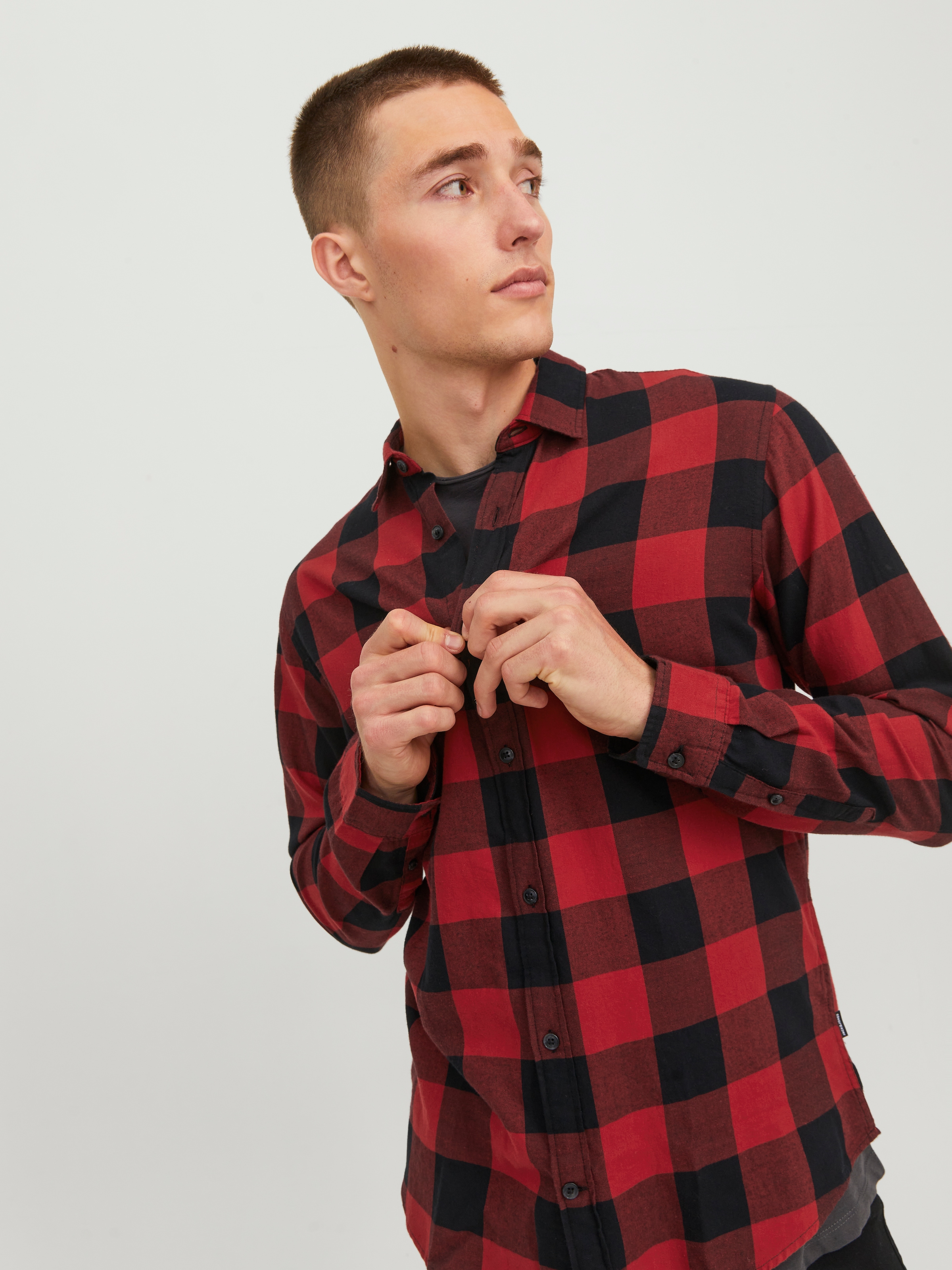 Jack & Jones Karohemd »JJ JJEGINGHAM TWILL SHIRT L/«