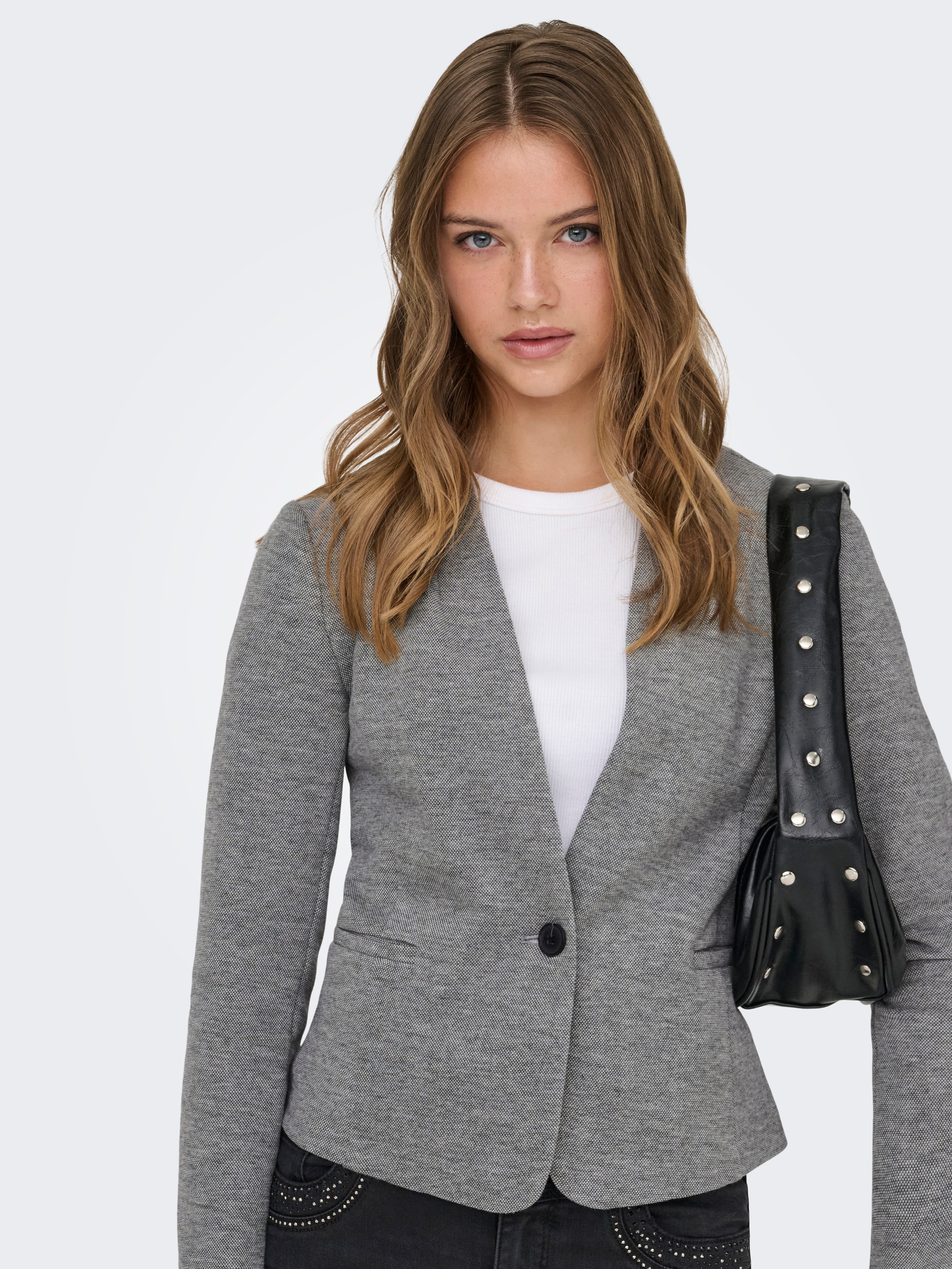 ONLY Kurzblazer "ONLSELKIE L/S MEL FIT BLAZER TLR" Materialmix, regular fit günstig online kaufen