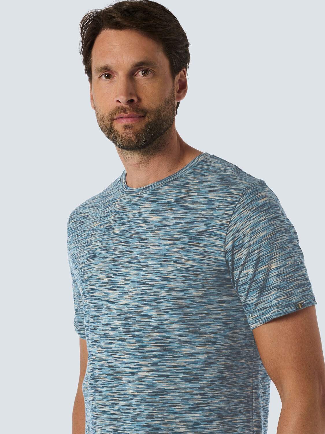 NO EXCESS T-Shirt »No Excess T-Shirt mit lebendigem Streifenmuster für den Sommer«