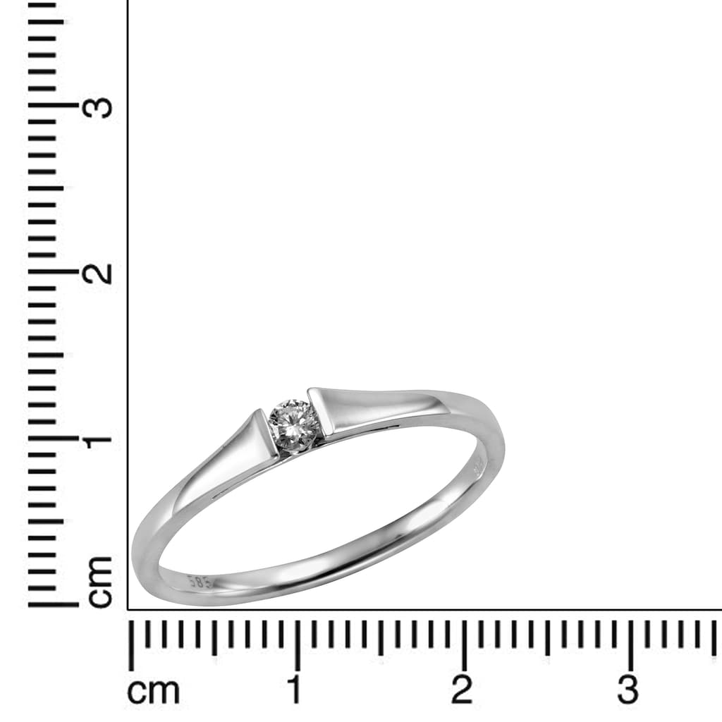 Orolino Fingerring »585 Weißgold Brillant 0,08ct.«