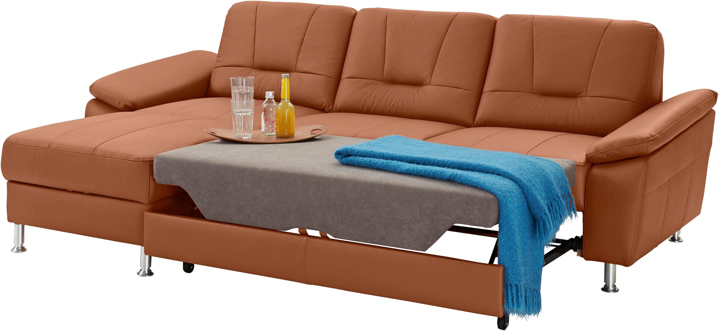 exxpo - sofa fashion Ecksofa »Castello, L-Form«, wahlweise mit Bettfunktion