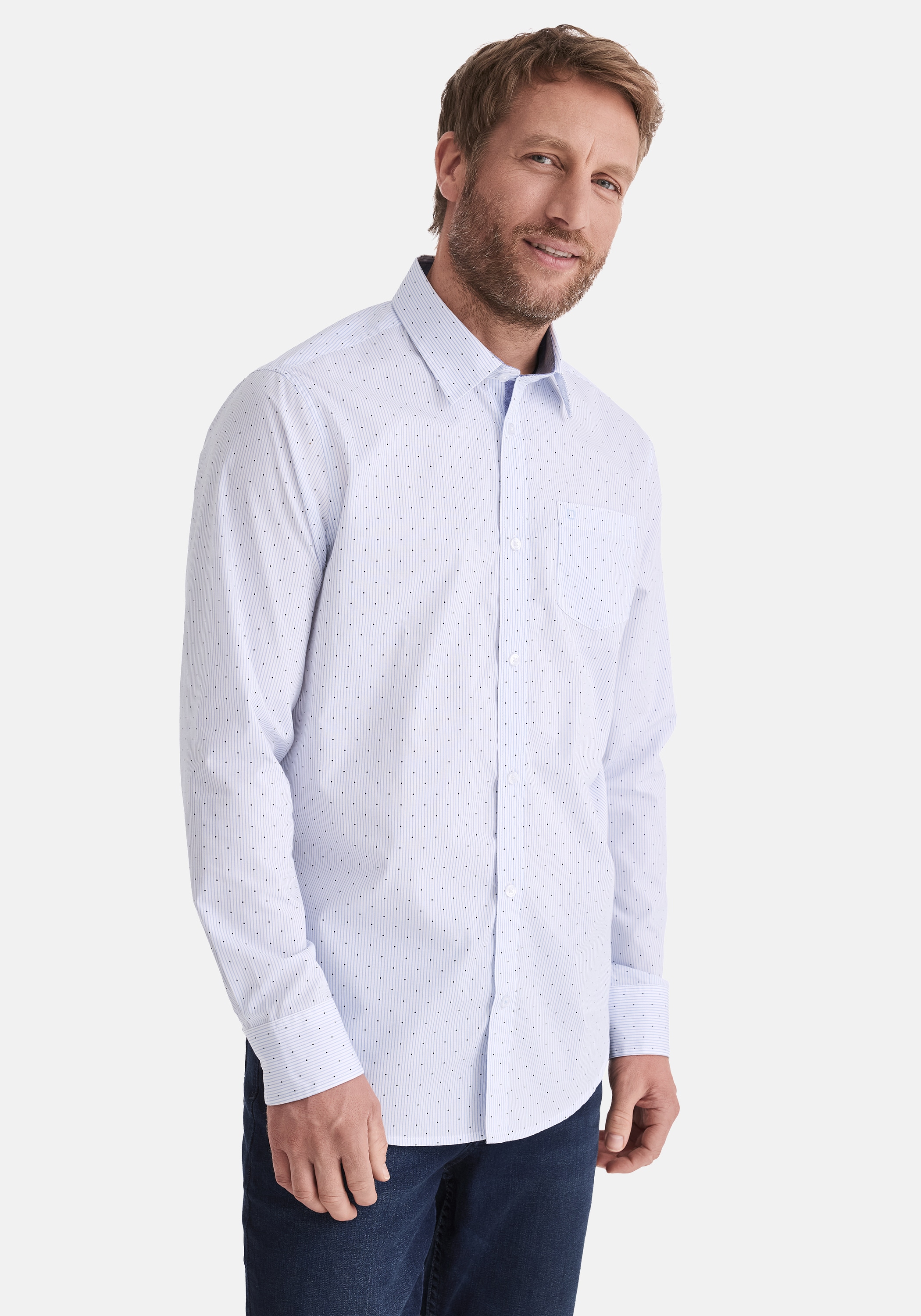 Stooker Men Langarmhemd "HUGH Hemd Langarm Regular Fit", Langarm Hemd Regul günstig online kaufen