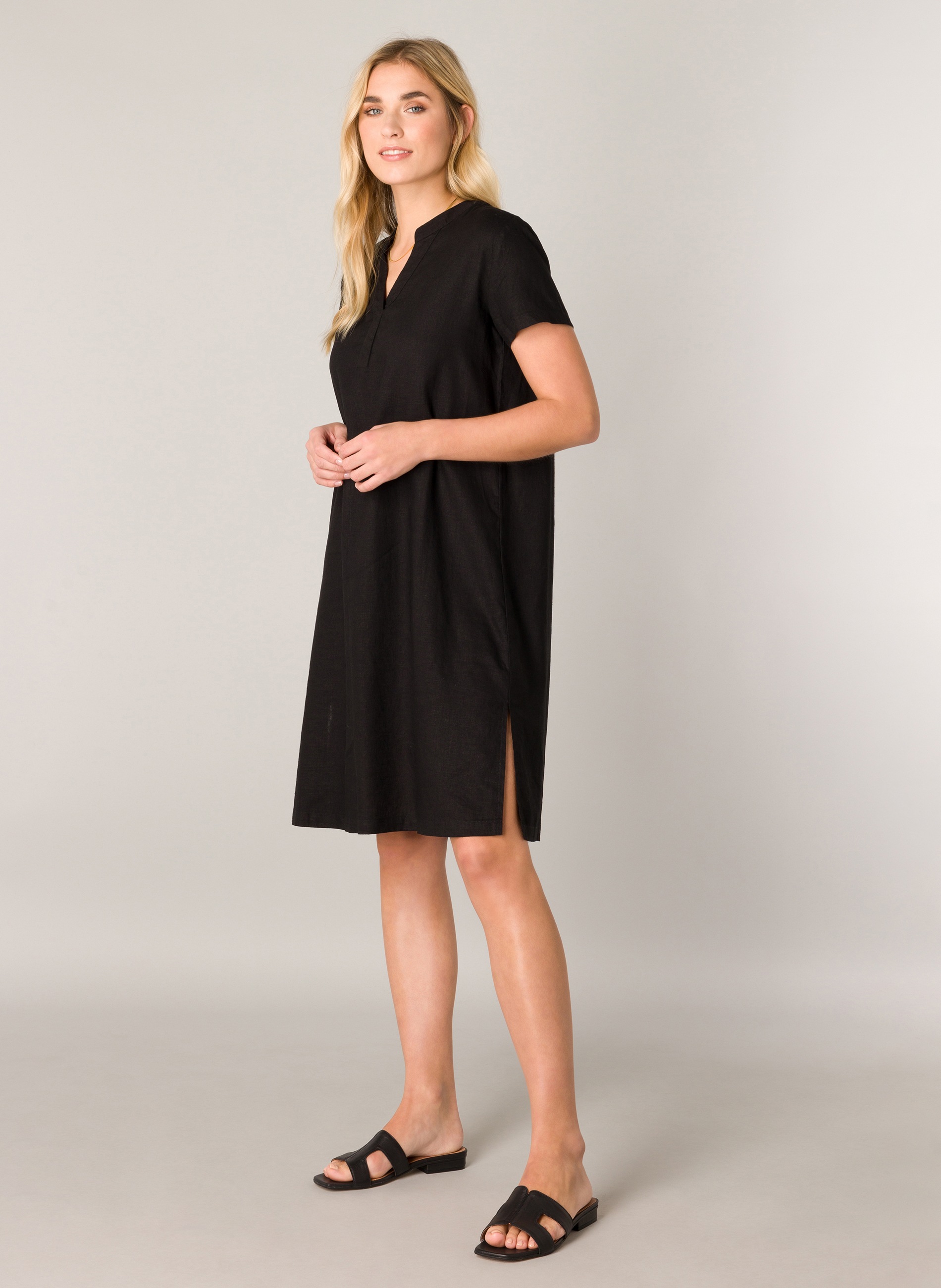 Base Level Yacin Tunic Dress Black Size 46 3