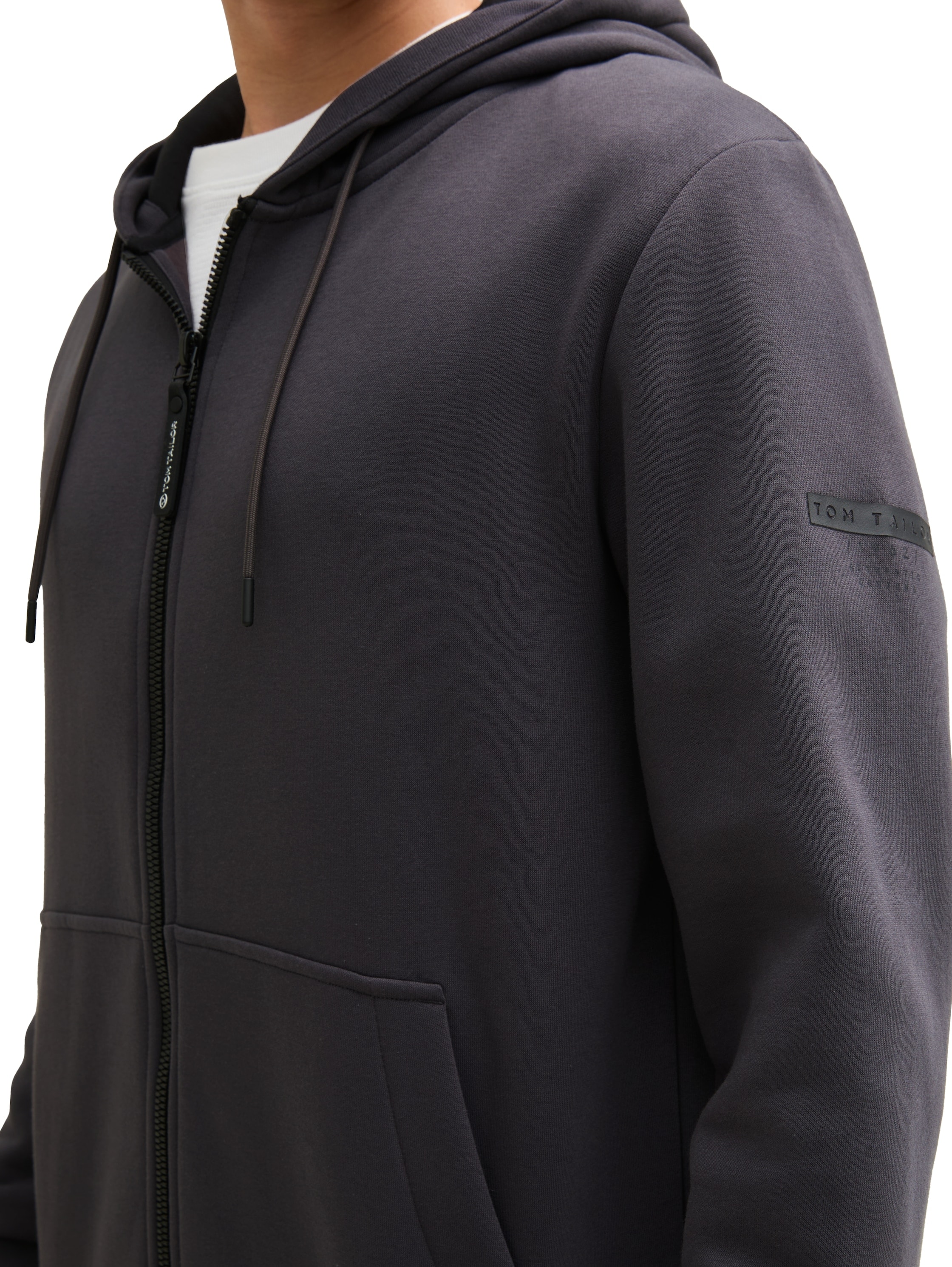 TOM TAILOR Kapuzensweatjacke, mit Kapuze