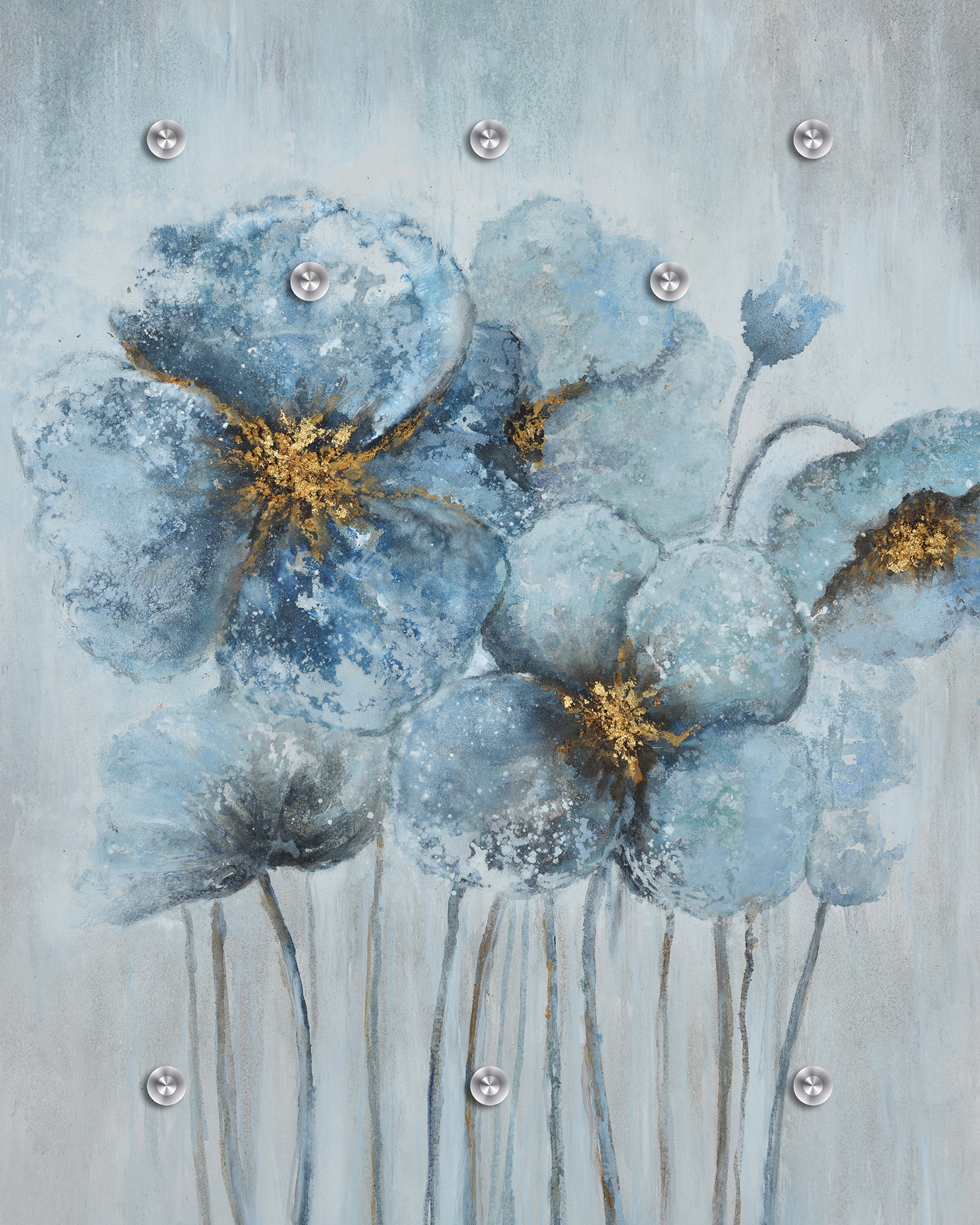 queence Garderobenpaneel "Wandgarderobe mit Motiv Mohnblume inkl. Edelstahlhaken" 1 Stk. tlg. HD Premium Druck auf Acrylglas