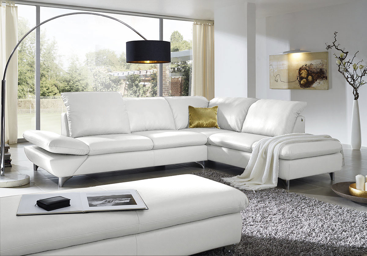 W.SCHILLIG Ecksofa "Taoo, elegant und zeitlos, bequem, L-Form, Breite 296cm" mit Sitziefenverstellung & Kopfteilverstellung