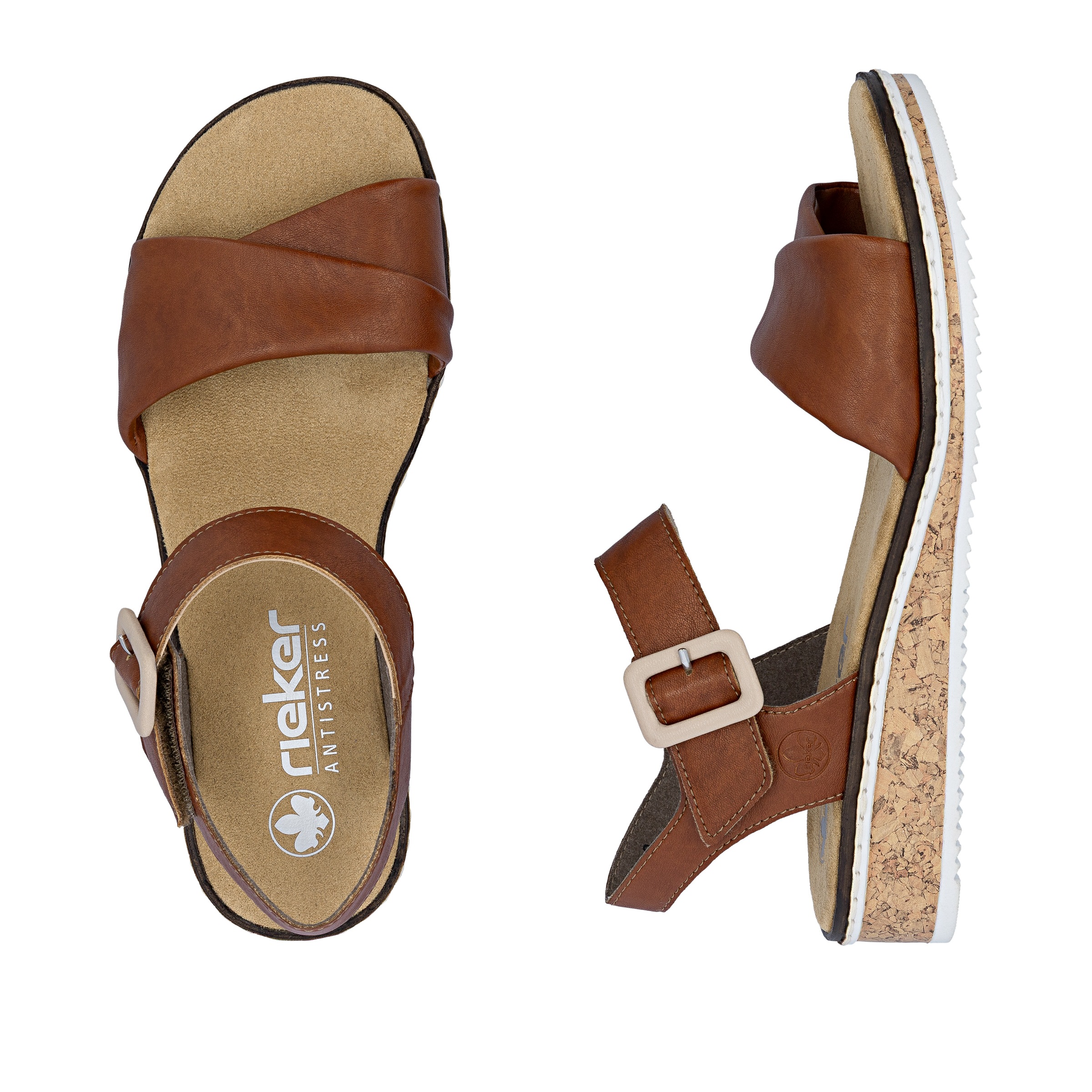 Thumbnail - Rieker Sandalette Keilsandale, Sommerschuh, Urlaubsschuh mit Klettriemchen
