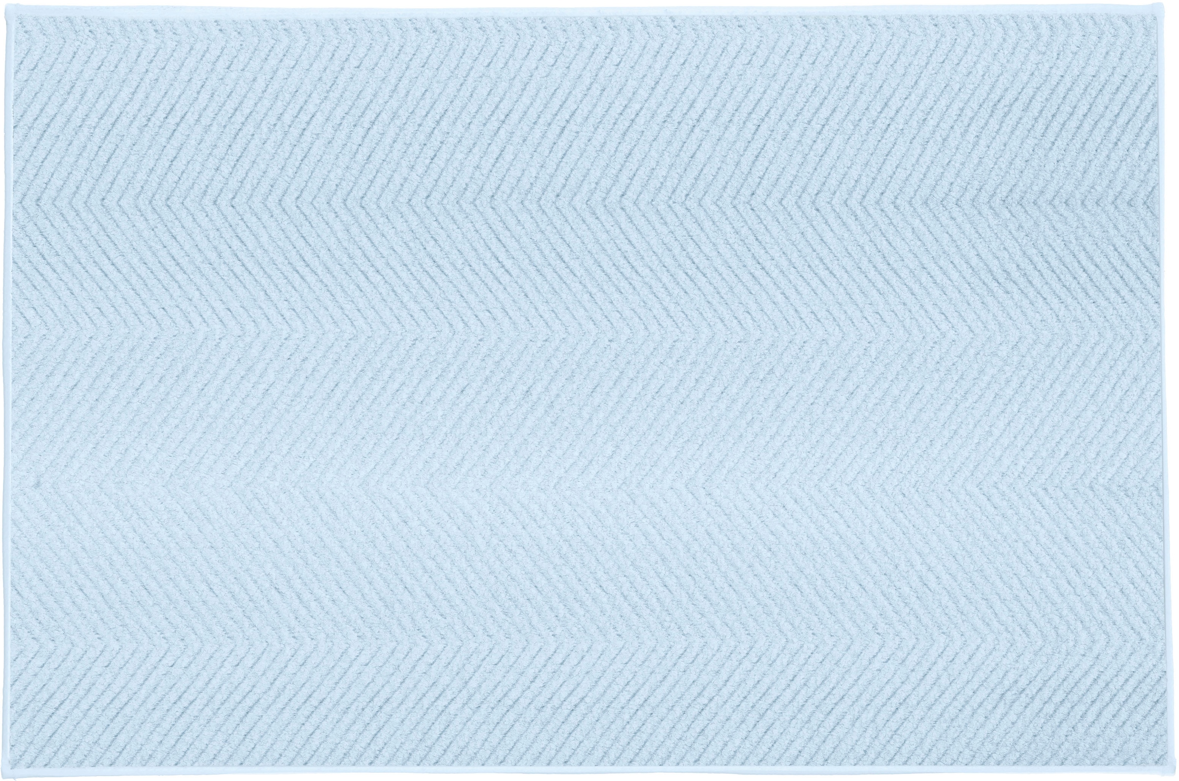Kleine Wolke Badematte »Zigzag«, Höhe 10 mm, rutschhemmend beschichtet, fußbodenheizungsgeeignet, Badteppich, Uni-Farben, modernes Zickzack Muster