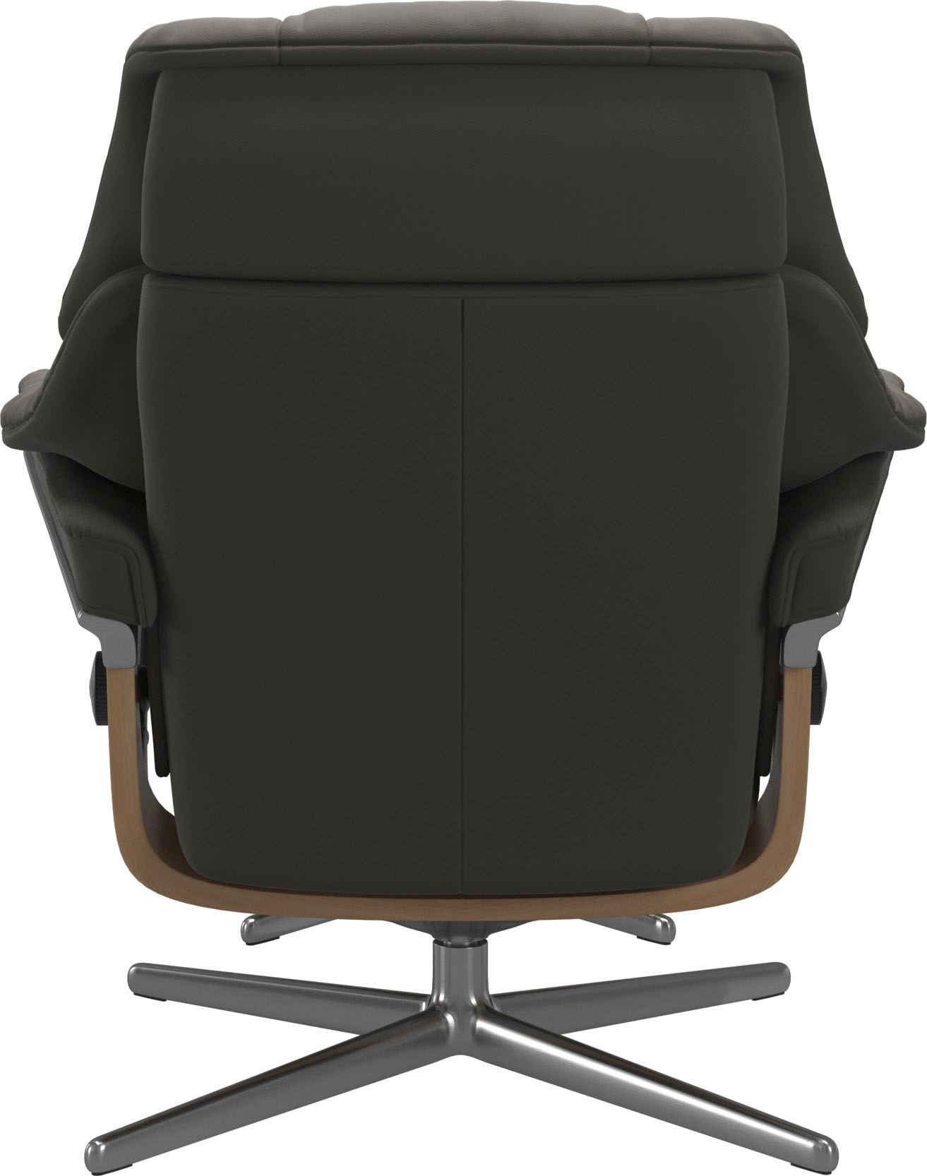 Stressless® Relaxsessel »Reno«, (Set, Relaxsessel mit Hocker), mit Hocker, mit Cross Base, Größe S, M & L, Holzakzent Eiche