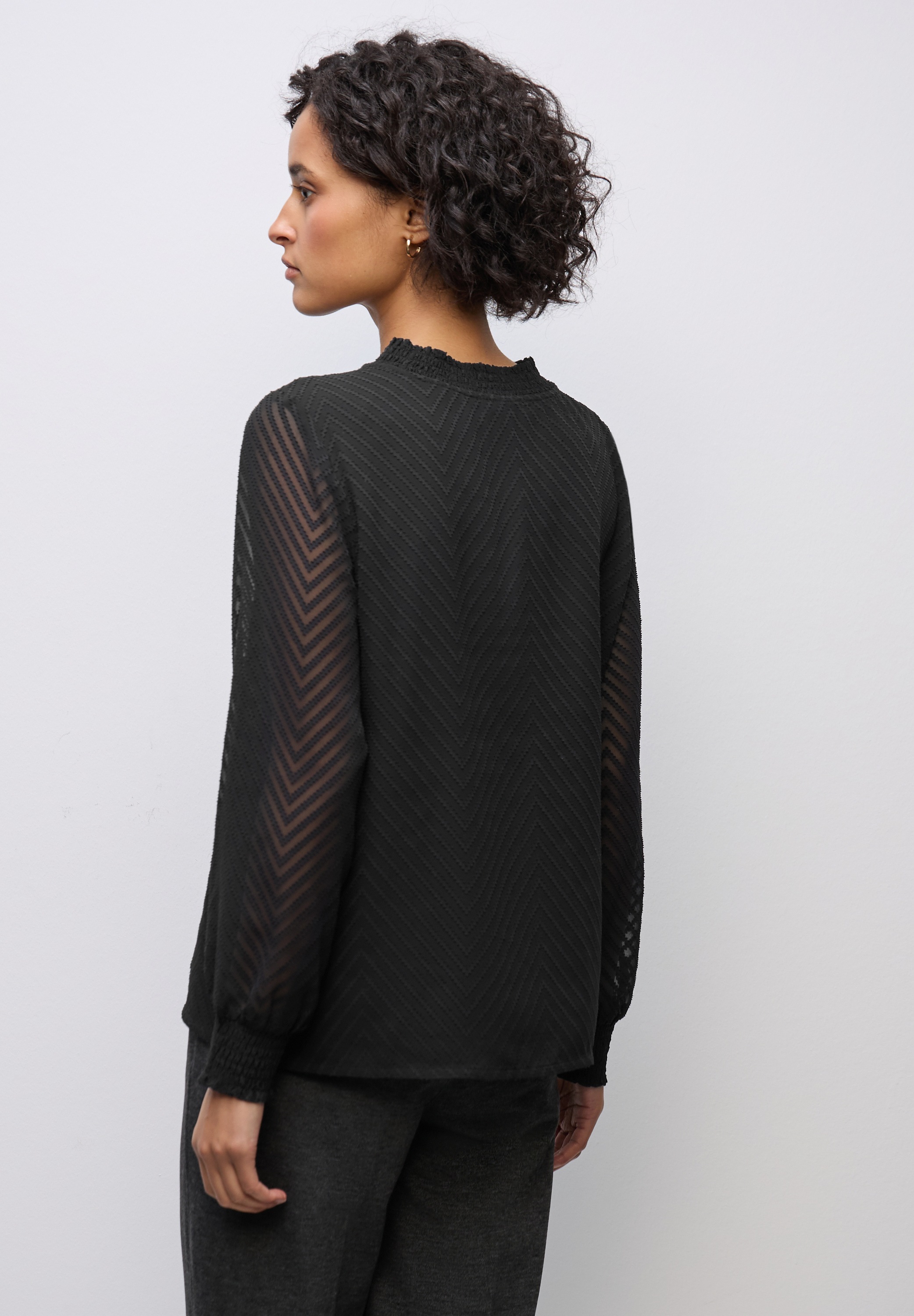 STREET ONE Langarmbluse mit Smok-Details günstig online kaufen