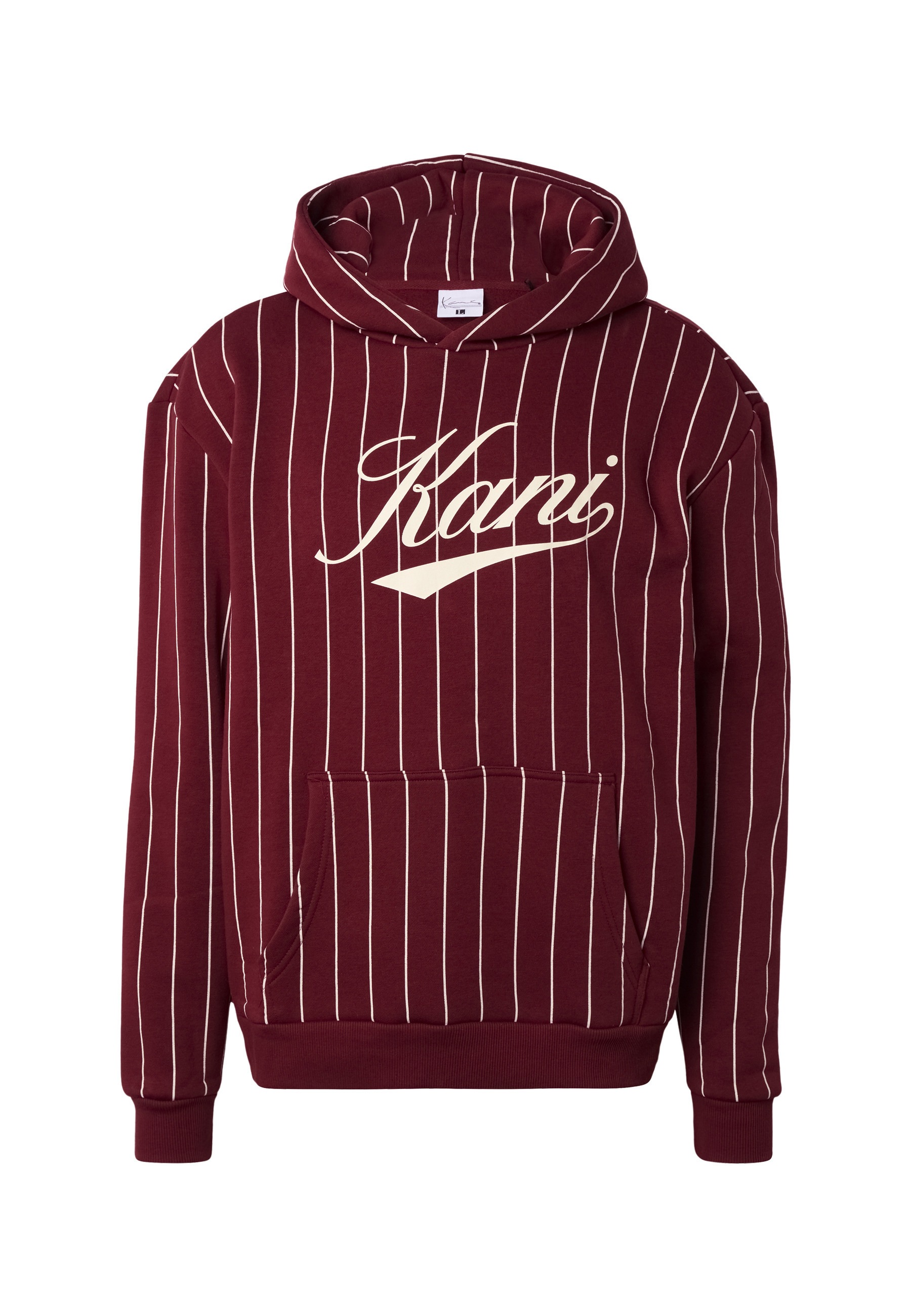 Karl Kani Rundhalspullover "Karl Kani Cursive Varsity Pinstripe Hoodie" 1