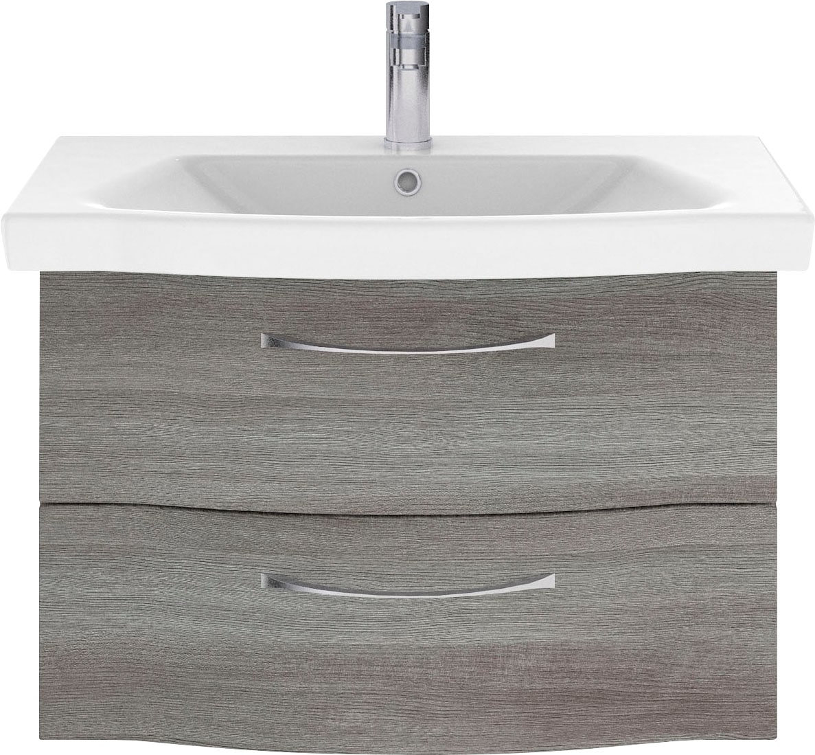 Saphir Badmöbel-Set »6005 Sprint 3-teilig, Keramik-Waschtisch mit LED-Spiegelschrank«, (4 St.), Unterschrank, inkl. Türdämpfer, 3 Türen, 3 Schubladen, Bad-Set