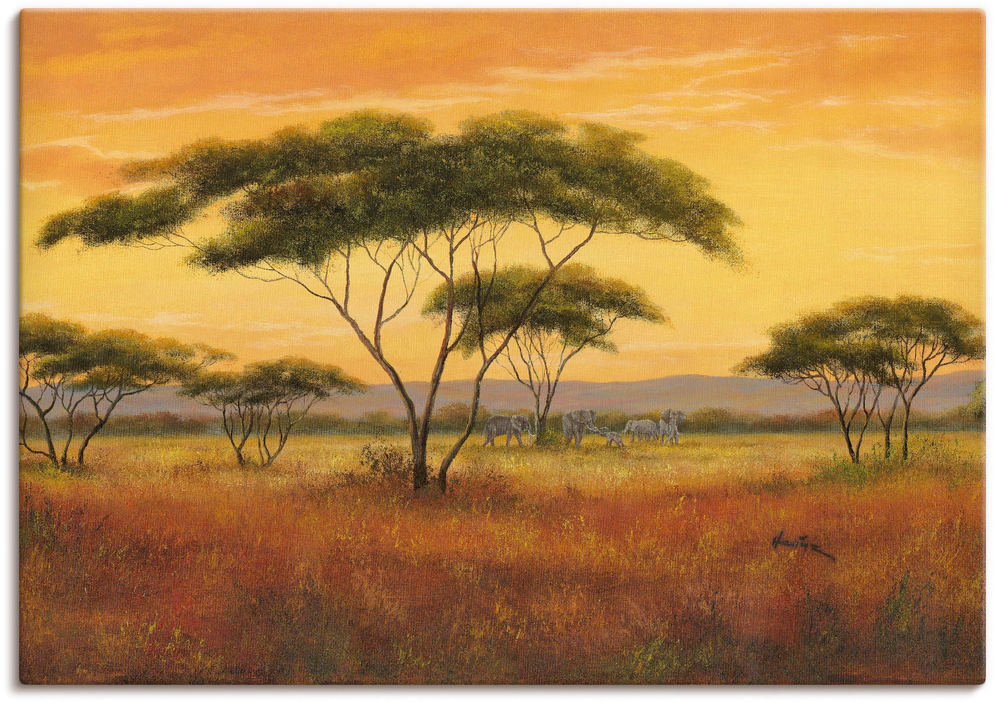 Artland Wandbild »Afrikalandschaft«, Afrika, (1 St.), als Alubild, Outdoorbild, Leinwandbild in verschied. Größen