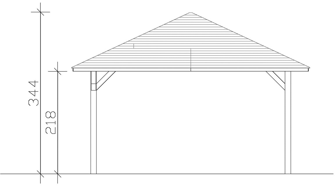 Skanholz Pavillon »Cannes 3«, 4-Eck, BxT: 504x504 cm