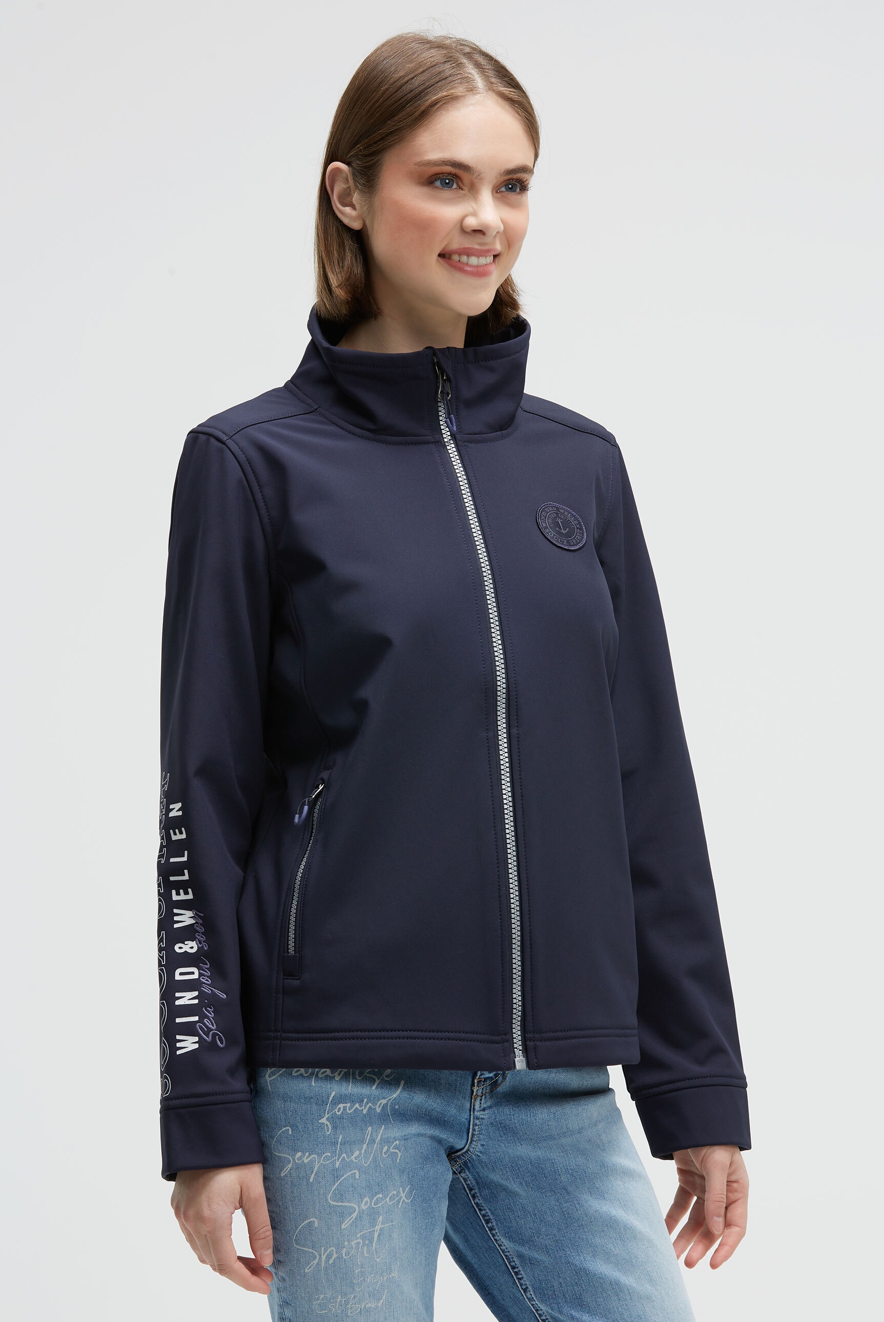 SOCCX Softshelljacke, ohne Kapuze, mit Stehkragen günstig online kaufen