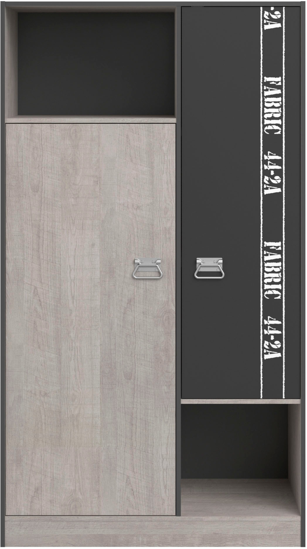 Jugendzimmer-Set PARISOT "Parisot Fabric 12", grau, ohne Matratze, B/H: 90cm x 200cm, Schlafzimmermöbel-Sets 3