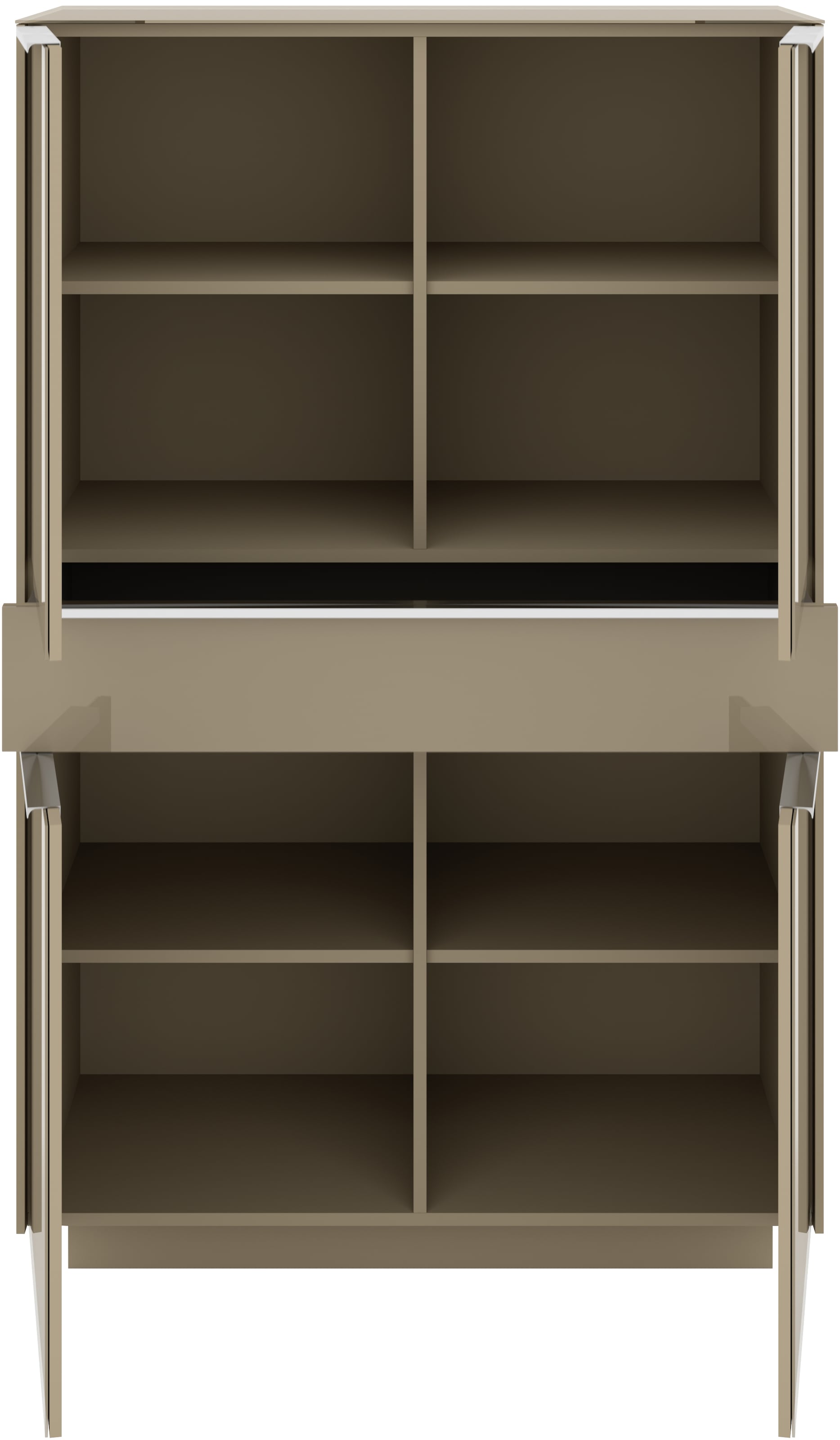 set one by Musterring Highboard »Reno« 1 Stk. tlg. Mit Sockel in diversen Farben, 148 cm Höhe & Farbauswahl