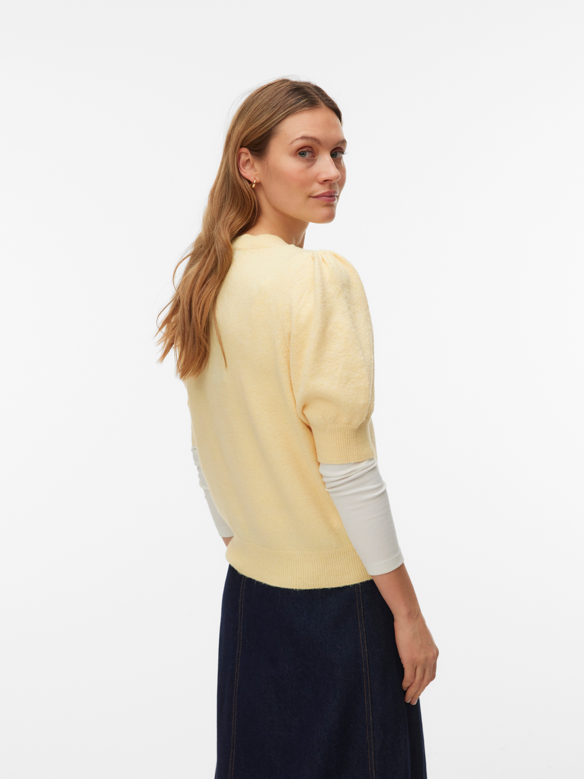 Vero Moda Rundhalspullover "VMDOFFY 2/4 O-NECK PULLOVER GA NOOS" mit kurzen günstig online kaufen
