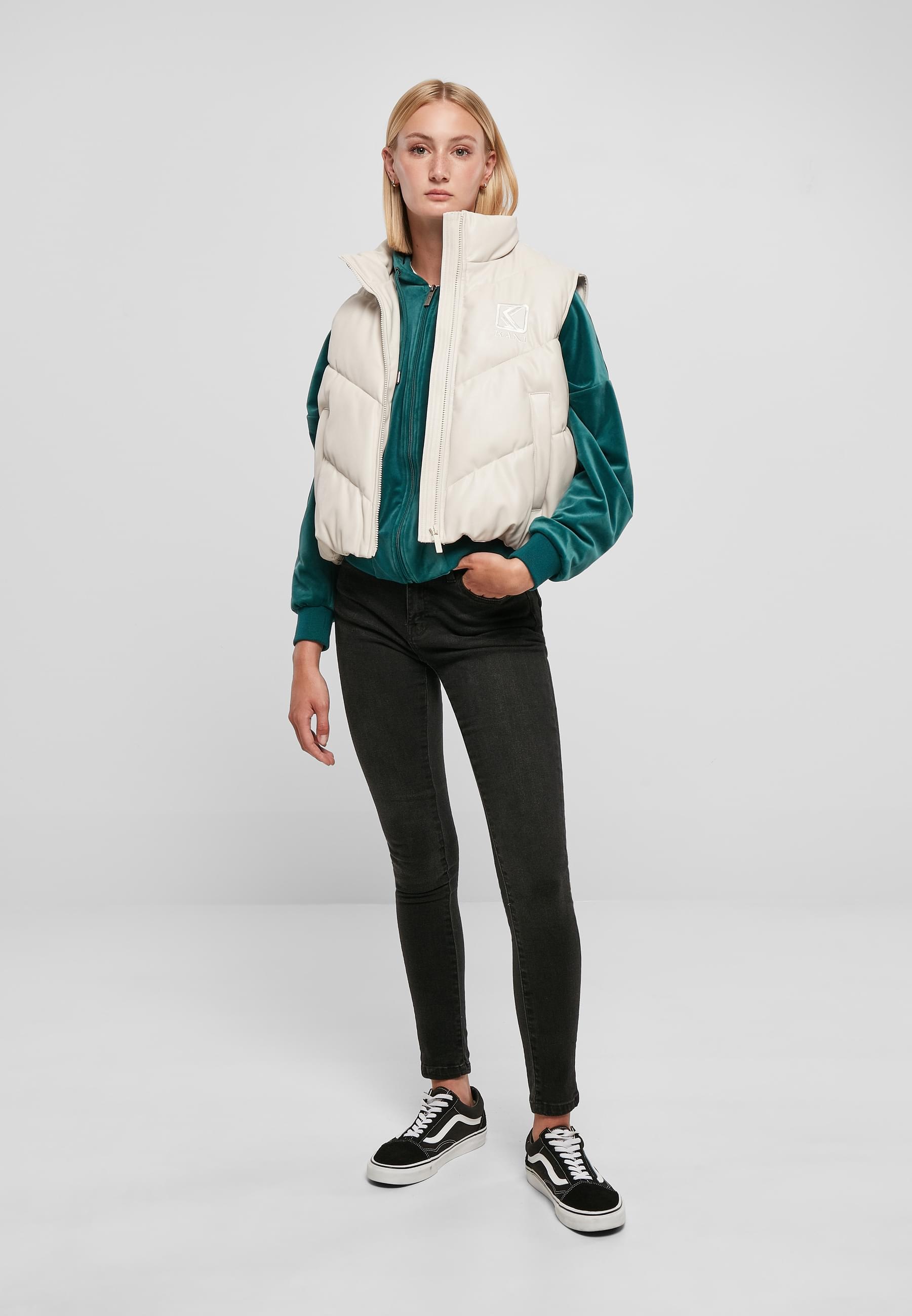Karl Kani Jerseyweste »Karl Kani Damen KW223-072-1 OG Cropped Puffer Vest«, (1 tlg.)