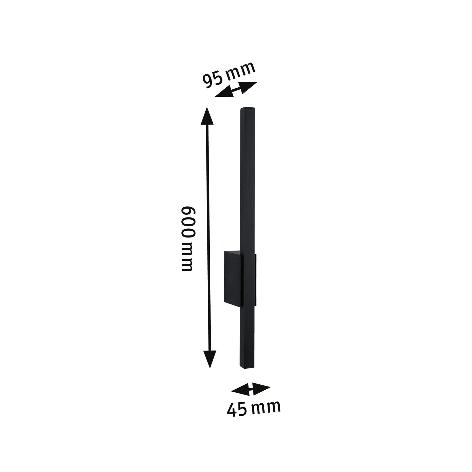 Paulmann LED Außen-Wandleuchte »Stan IP44 600mm 3000K 9W 220lm 230V Anthrazit Aluminium«, 1 flammig, seewasserresistent