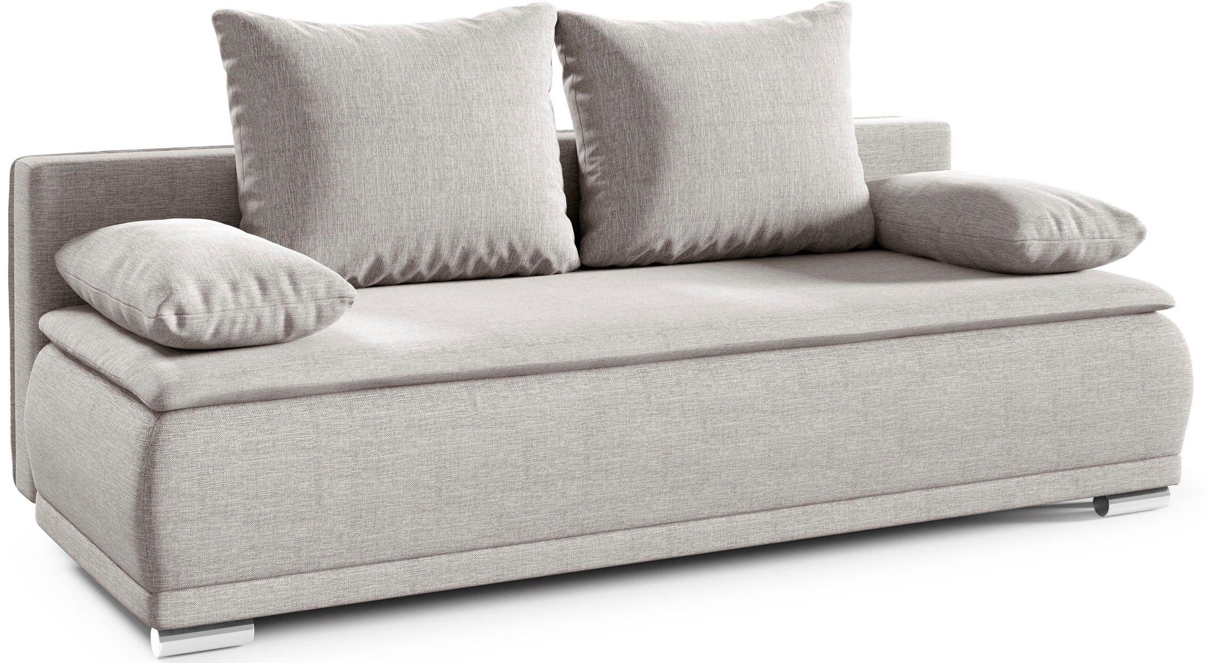 Thumbnail - WERK2 Schlafsofa "Biggi komfortabel & elegant, Schlaffunktion, Bettkasten, Breite 206 cm" inkl. losen Kissen, Struktur f...