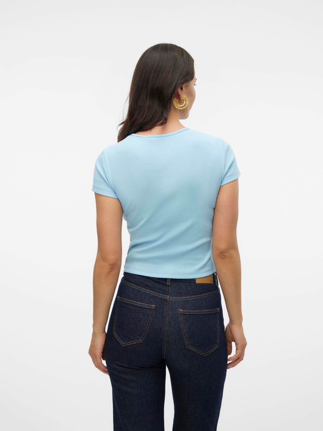 Thumbnail - Vero Moda Kurzarmshirt "VMCHLOE SS SHORT TOP JRS NOOS" Baumwollmischung