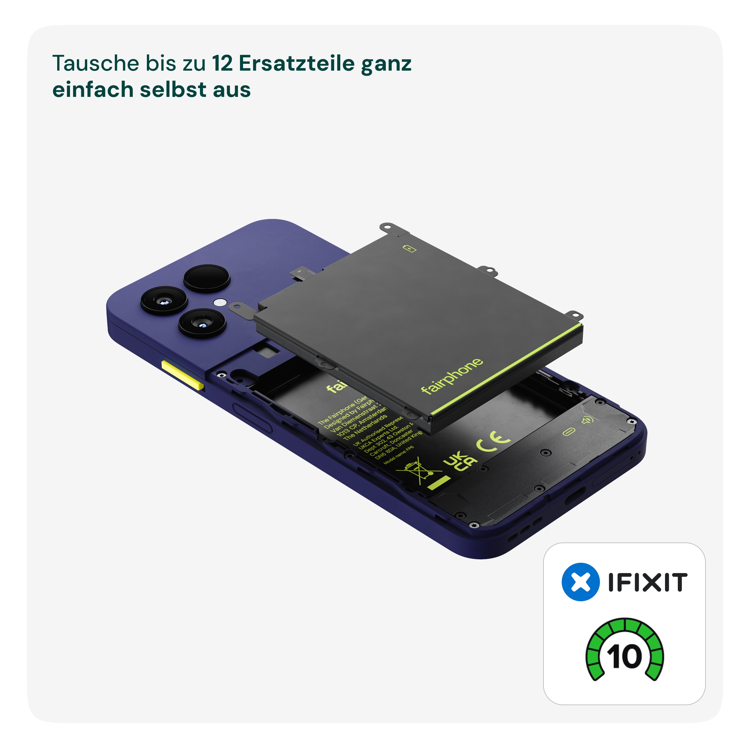 Fairphone Smartphone »Das Fairphone Gen. 6+ 12GB/256GB« horizon black
