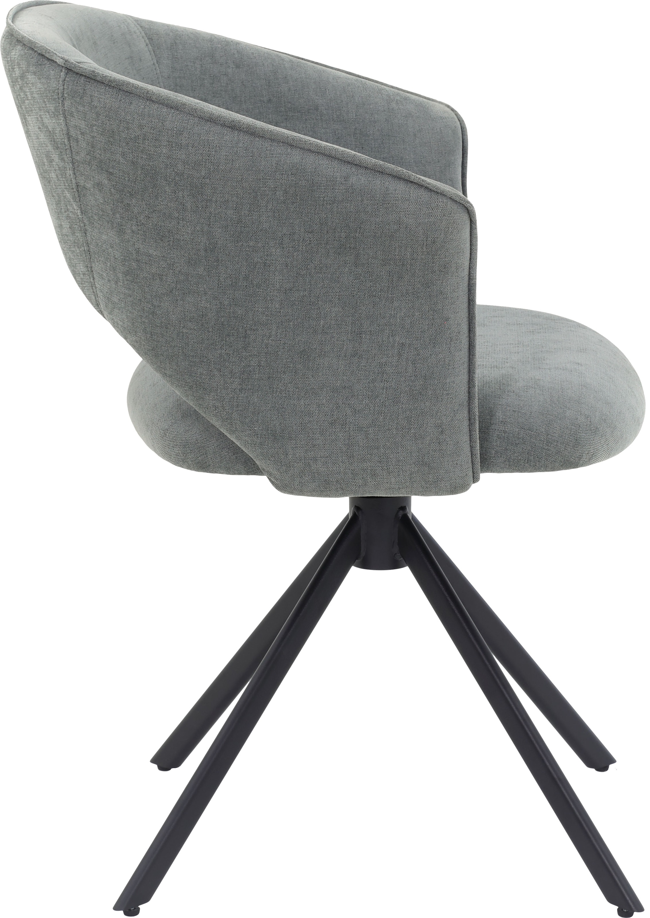 TOM TAILOR HOME Armlehnstuhl »CURVY ARMCHAIR«, (Set), 2 St., Chenille, mit Armlehnen, drehbar, Rückholfunktion, Rückenausschnitt