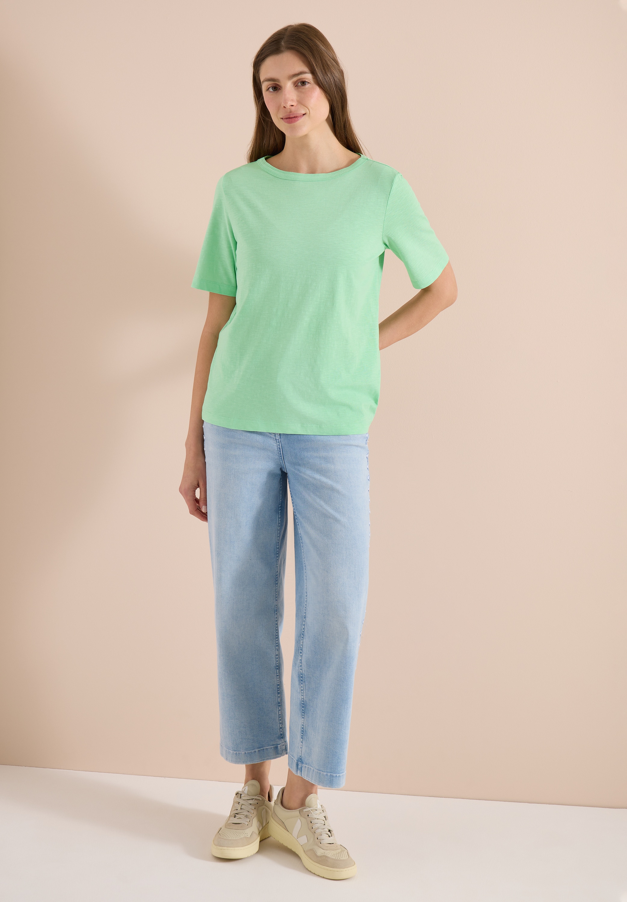 Cecil T-Shirt mit U-Boot-Ausschnitt