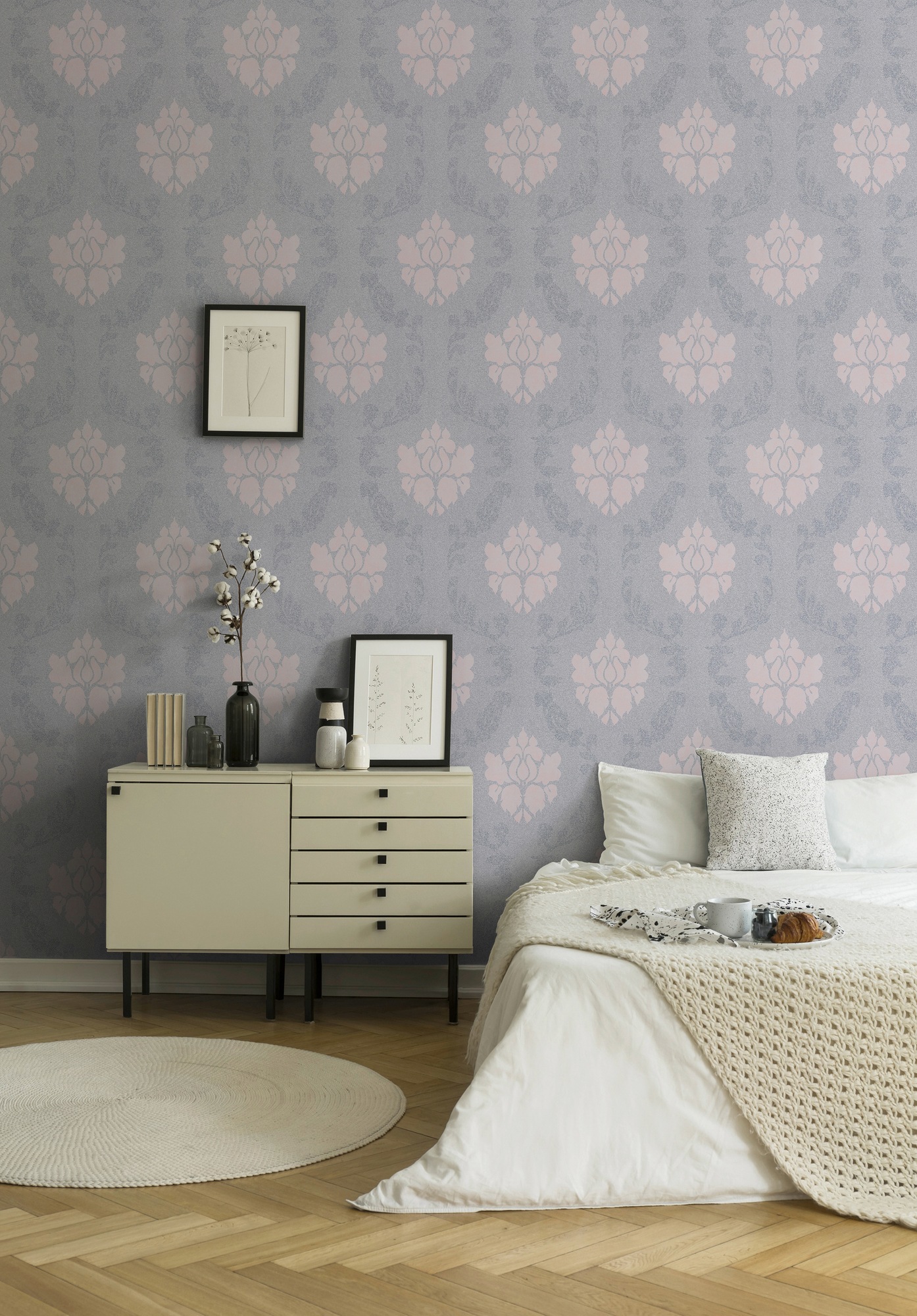 A.S. Création Vliestapete »New Elegance«, Barock-ornamental-gemustert, Ornament Tapete Barock Tapeten Wohnzimmer Schlafzimmer Küche Flur Büro