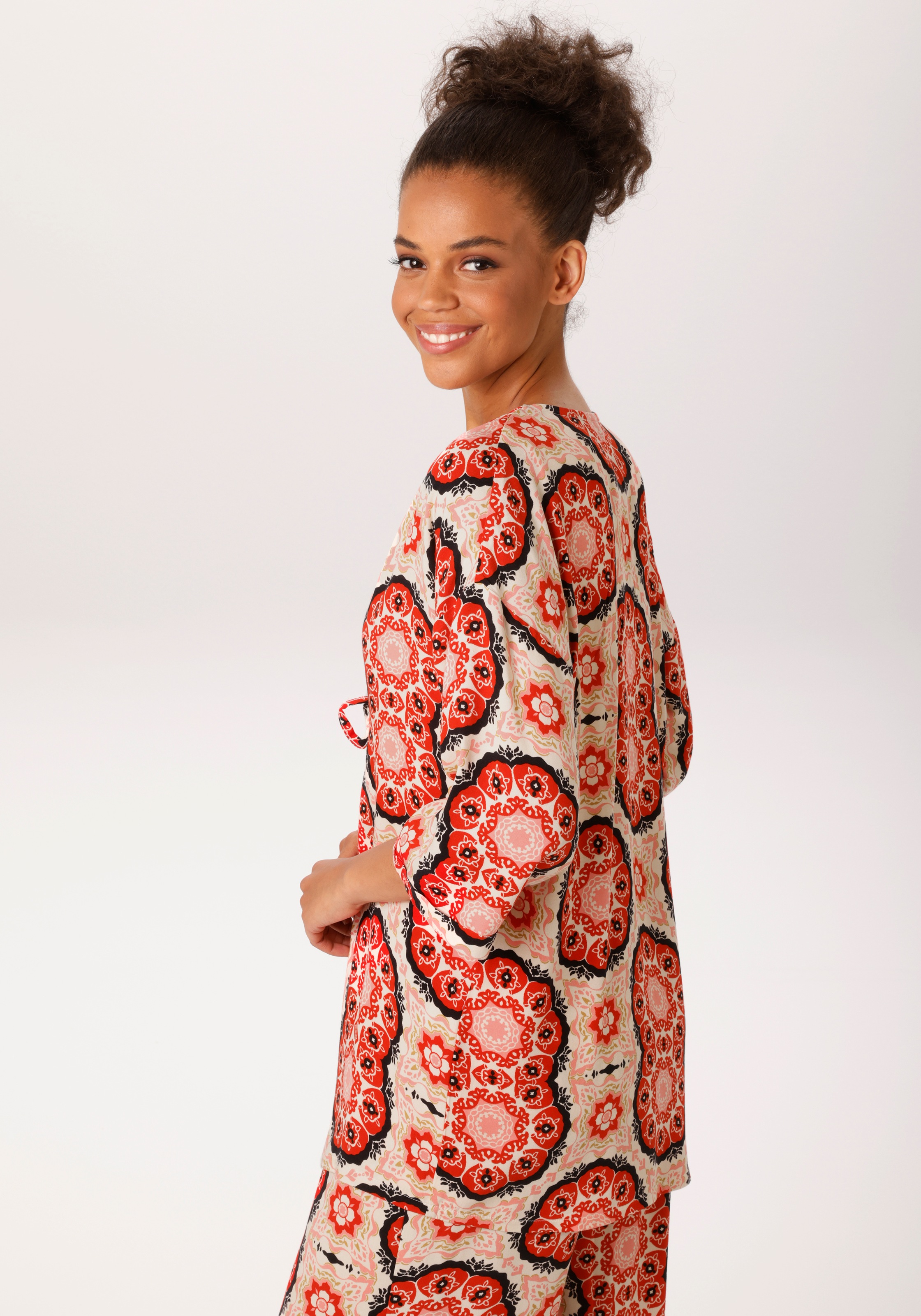 Aniston CASUAL Blusenkimono mit fantasievollem Mandala-Druck - NEUE KOLLEKT günstig online kaufen