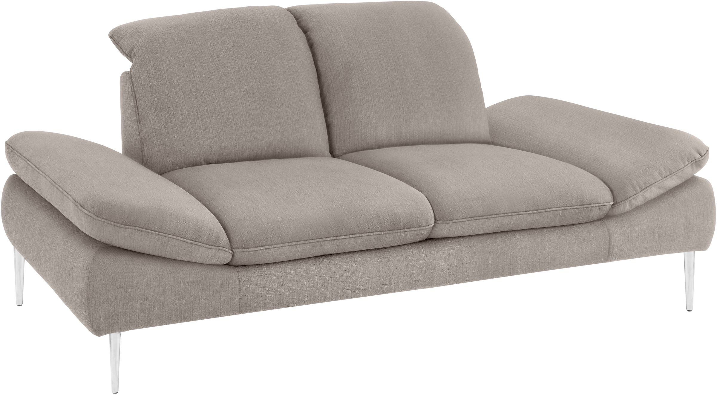 W.SCHILLIG 2-Sitzer »enjoy&MORE« mit Sitztiefenverstellung, Füße silber matt, Breite 202 cm