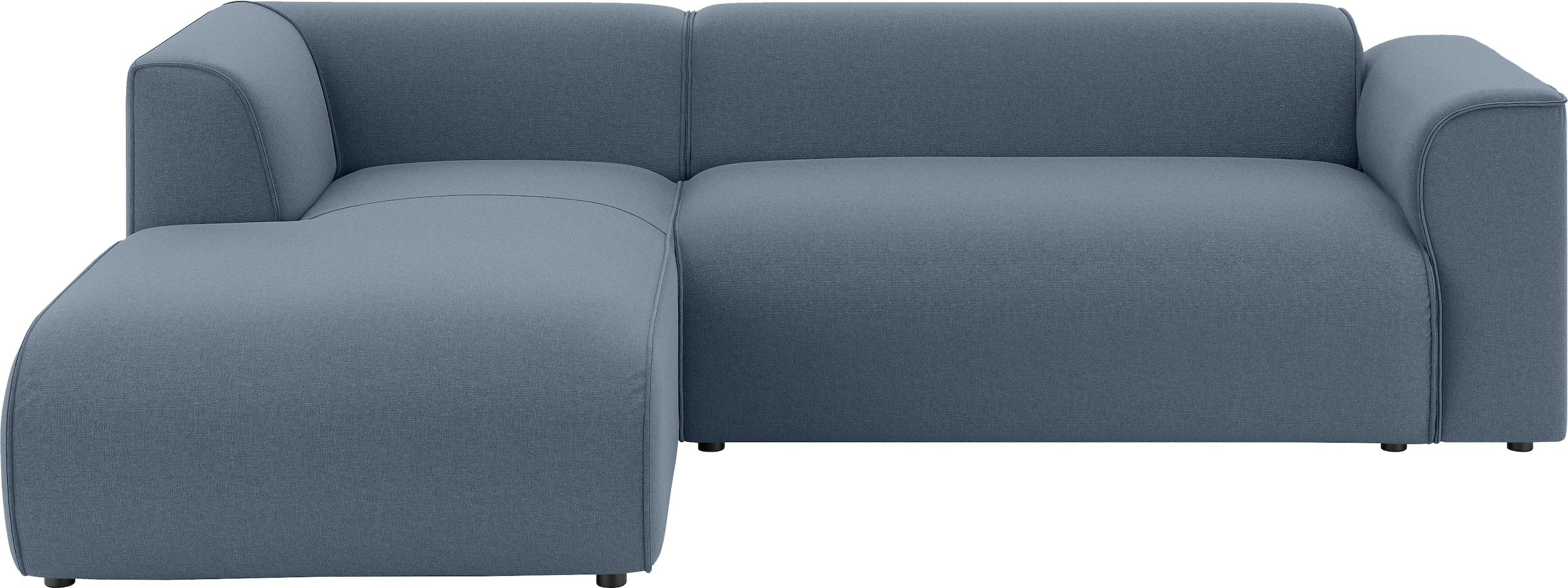 INOSIGN Ecksofa »MERID L-Form (257 cm), zeitlos & stilvolles Design,«, Aufwendig gepolstert, in Cord, Chenille und Struktur