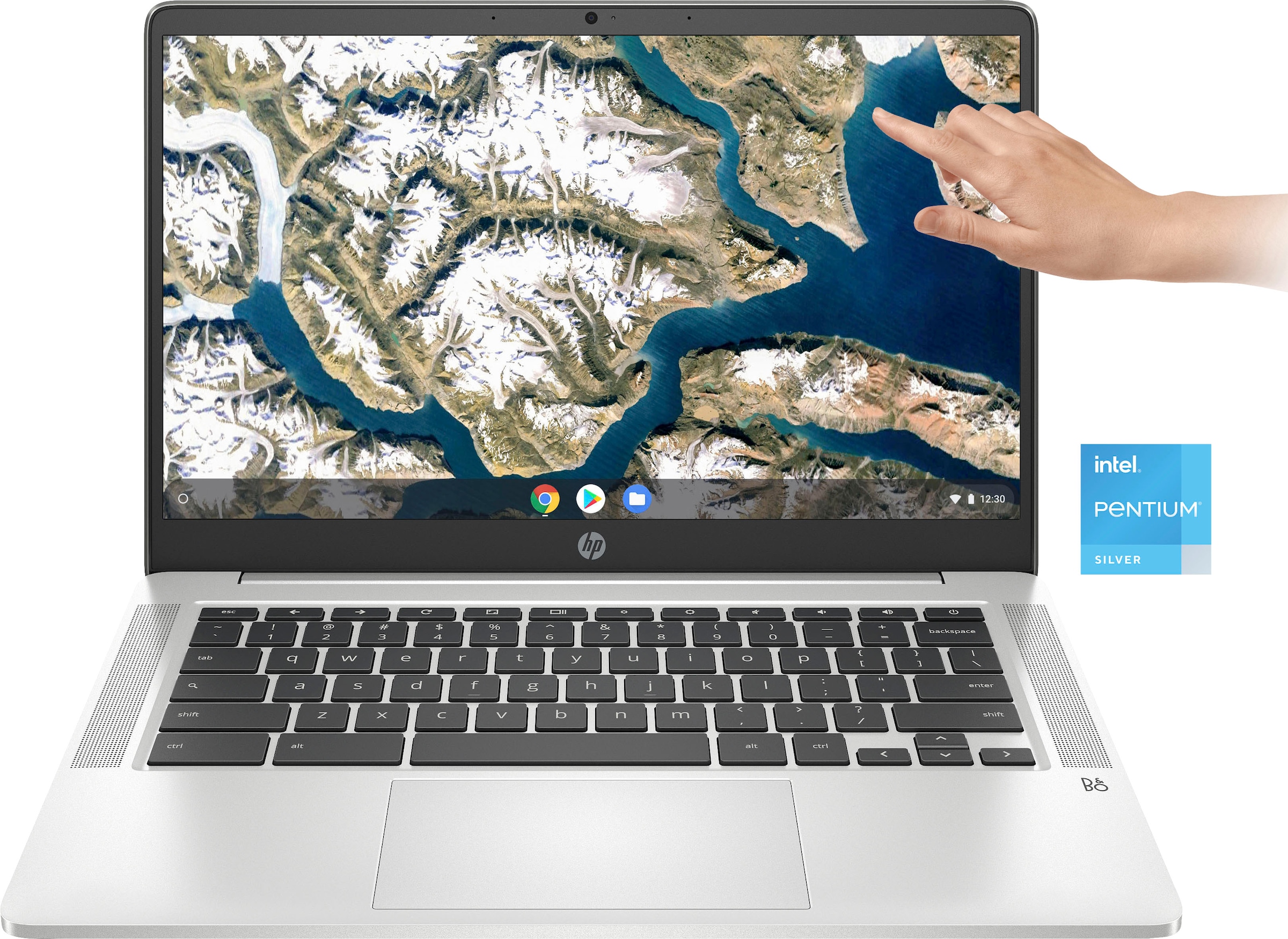 HP Chromebook »14a-ca0218ng«, 35,6 cm, 605 BAUR Graphics 14 Intel, / UHD Silber, Pentium | Zoll