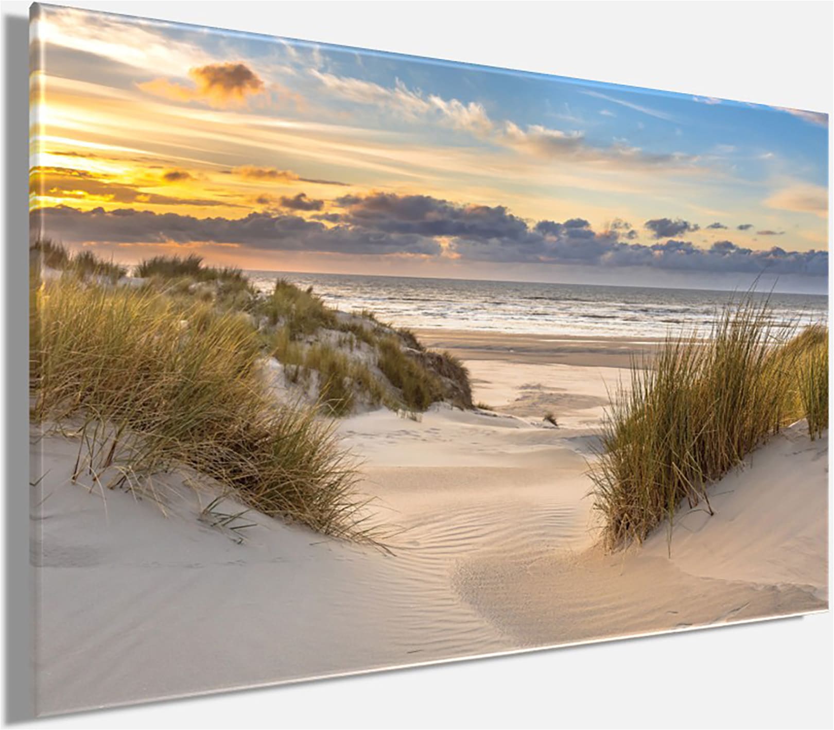 Bönninghoff Leinwandbild »Wandbild STRAND 78x118 cm – Leinwandbild Keilrahmen Deko modern« Strand 1 Stk. tlg. auf Keilrahmen gespannt