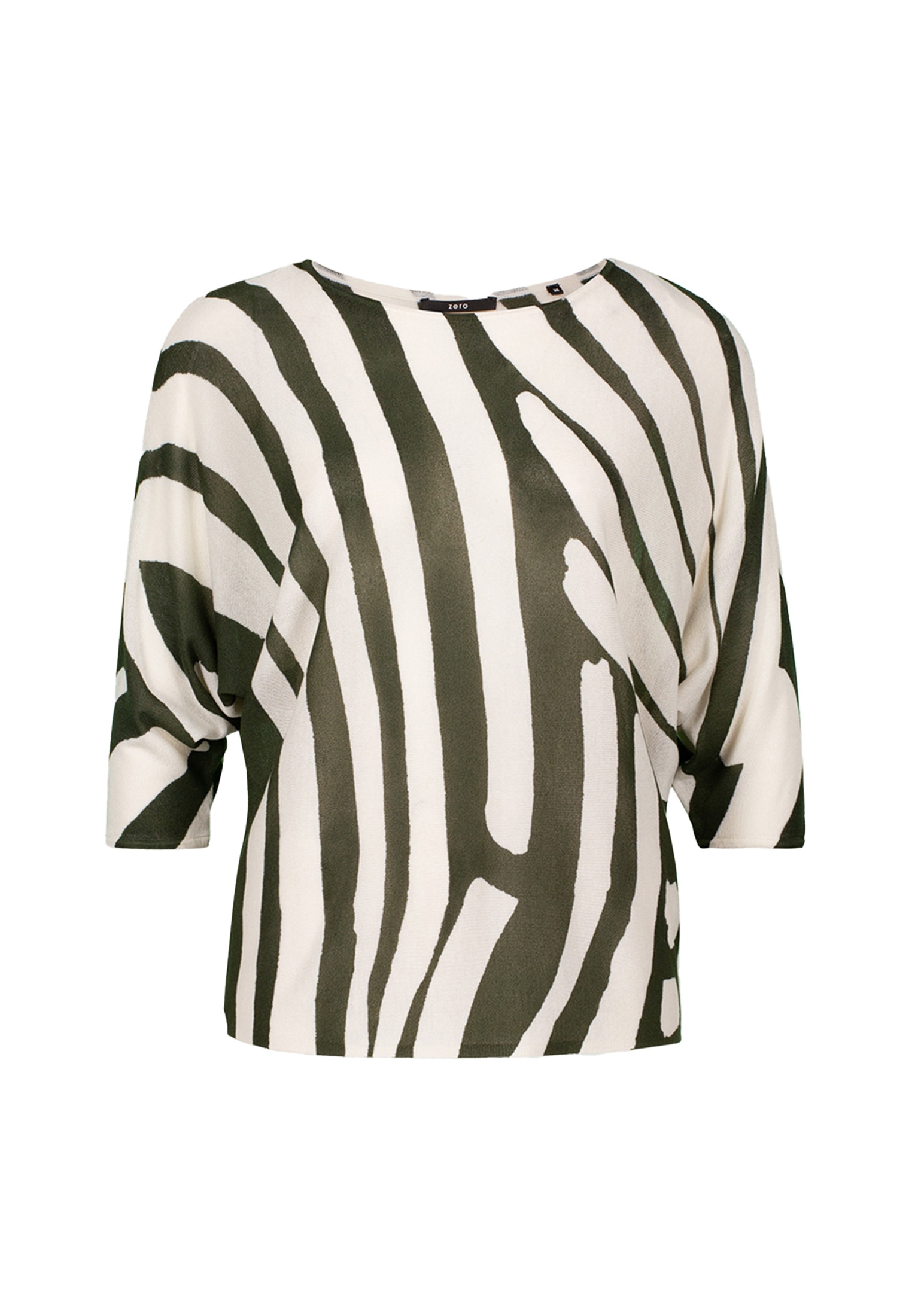 Zero Strickpullover »zero Oversized-Strickpullover mit Print«, (1 tlg.), Plain/ohne Details