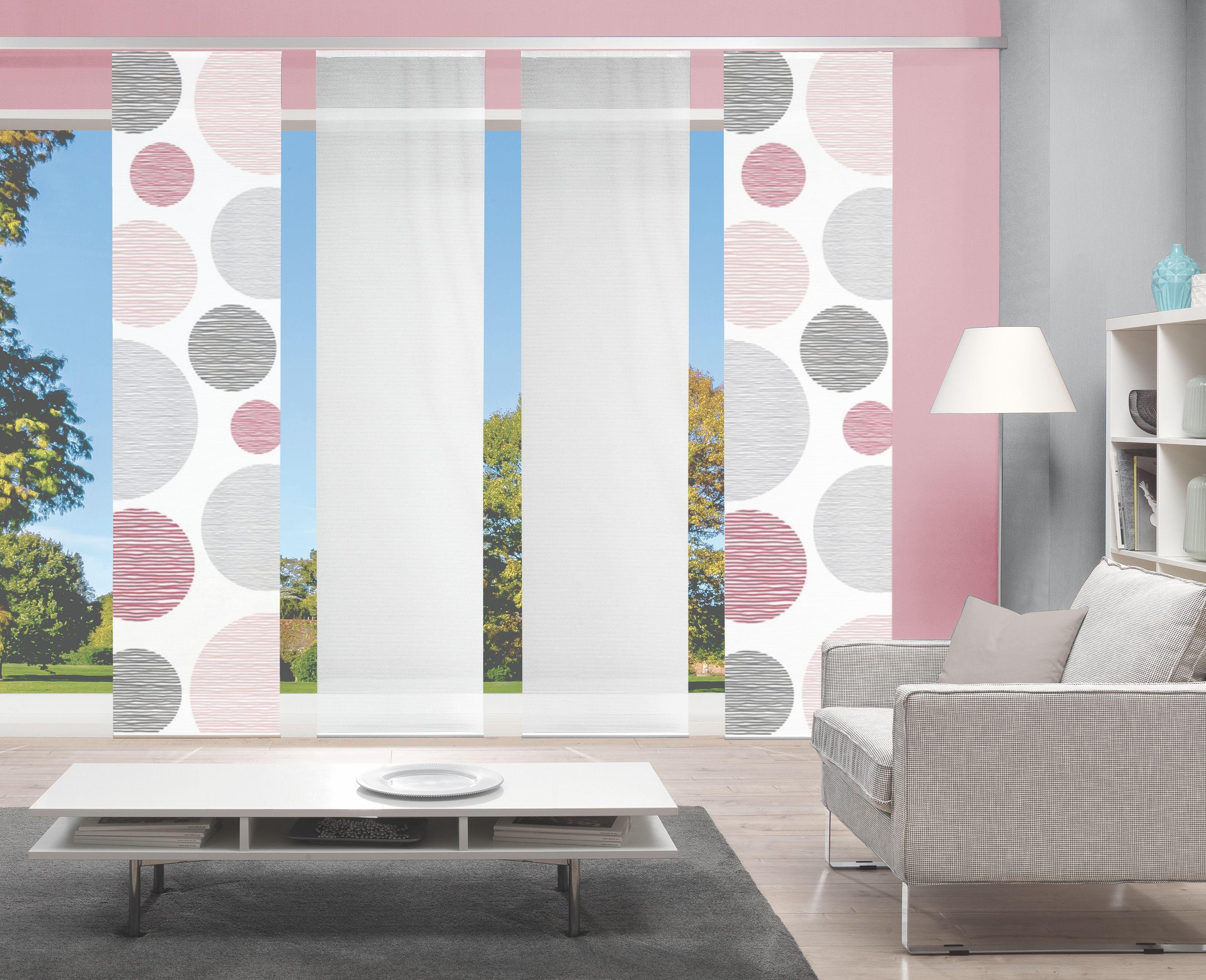 Vision S Schiebegardine "4ER SET BORDEN" Paneelwagen 4 Stk. tlg. HxB: 260x6 günstig online kaufen