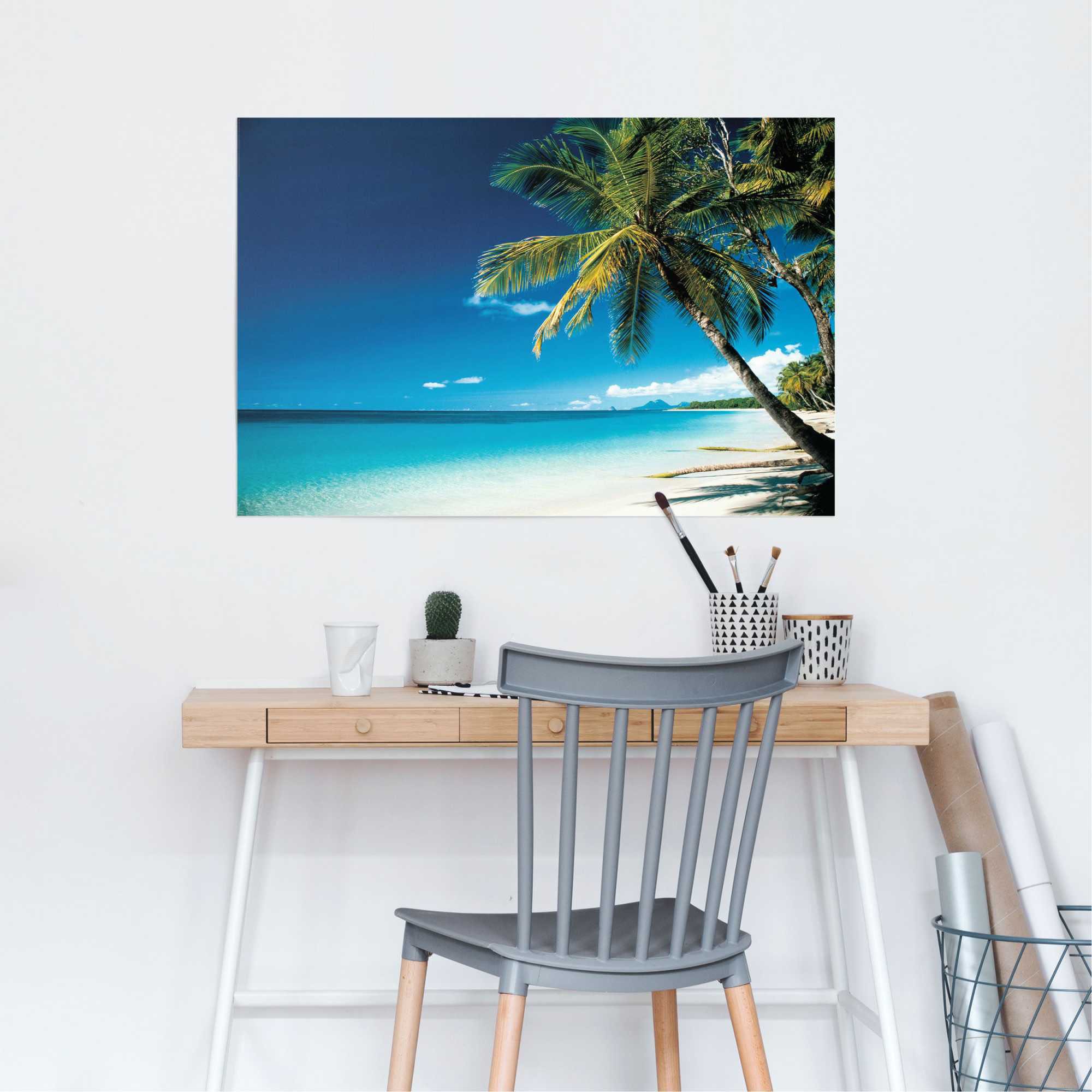 Reinders Poster "Palme am Strand" 1 Stk. tlg. günstig online kaufen