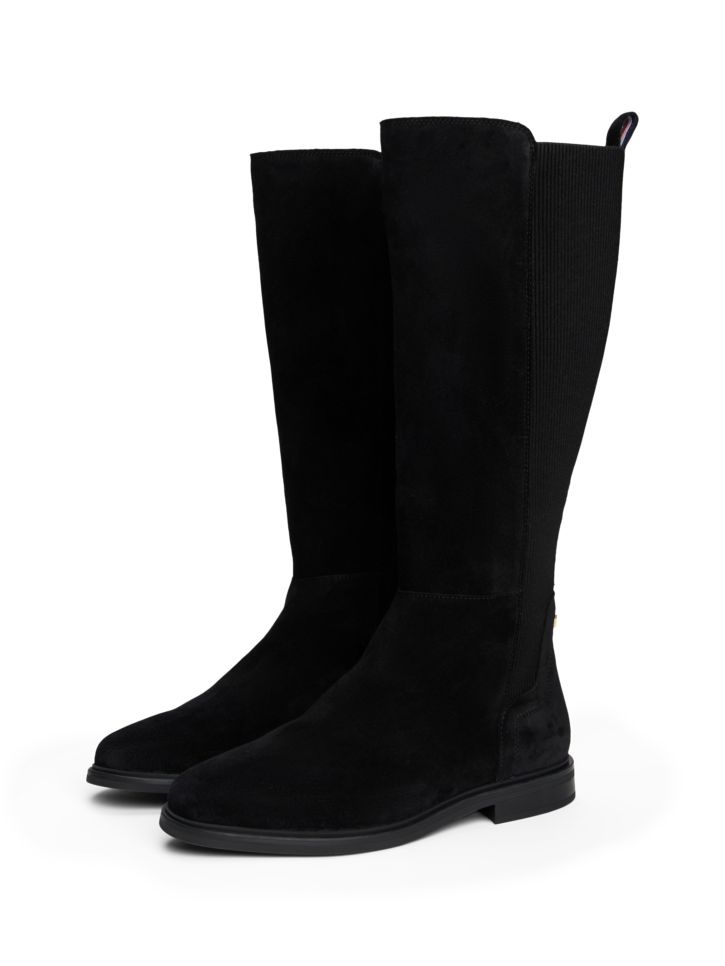 Tommy Hilfiger Stiefel "FLAG SUEDE LONG BOOT", Langschaftstiefel, Reißversc günstig online kaufen
