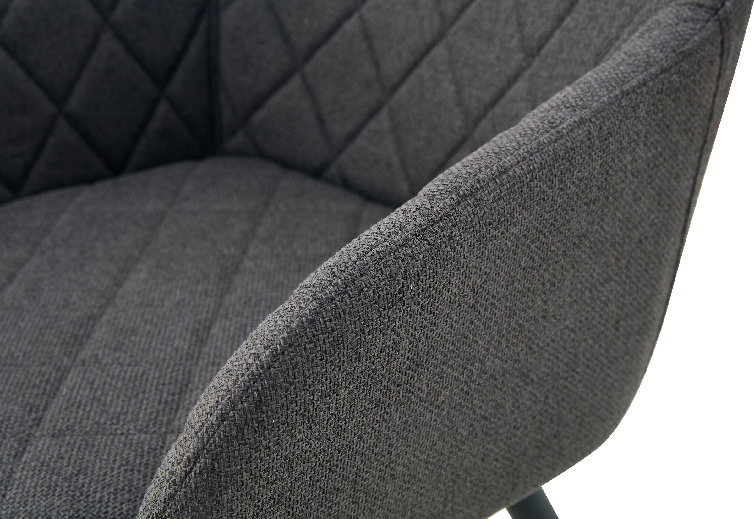 Home affaire Esszimmerstuhl »SUDBURRY, 2er Set, mit Metallgestell in matt schwarz« (Set) 2 Stk.in verschiedenen Farben, Belsatbarkeit pro Stuhl 120 kg, mit Griffloch