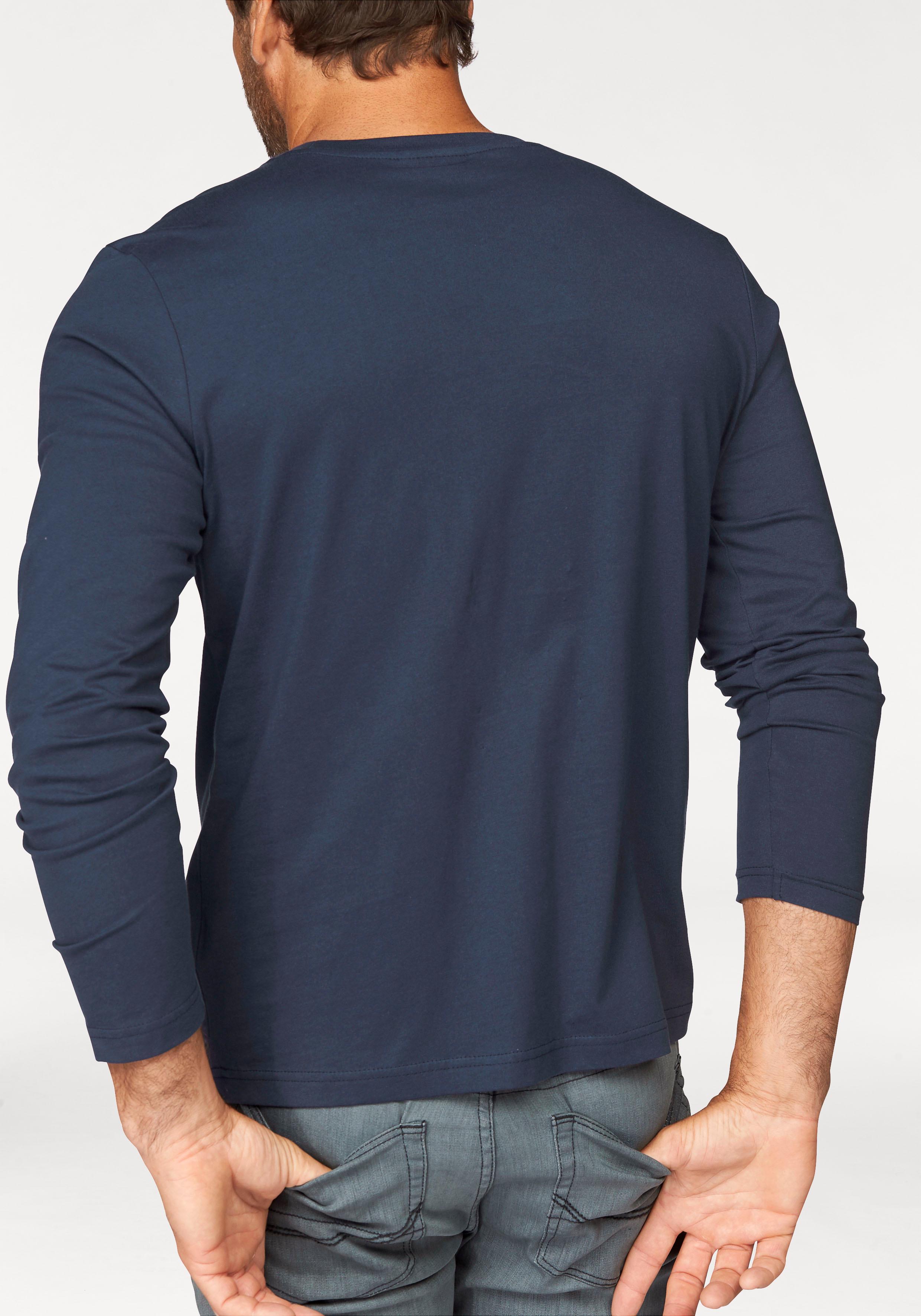 Thumbnail - Mans World Langarmshirt "neue Farbe ", (3er-Pack), Langarm, unifarben, aus Baumwolle, im 3er-Pack