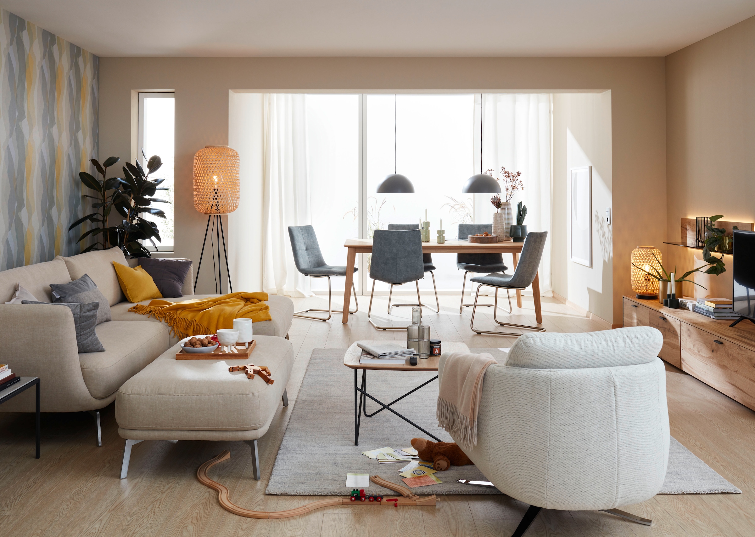 SCHÖNER WOHNEN-Kollektion Teppich »Balance« rechteckig 13 mm Höhe Kurzflor, Wohnzimmer